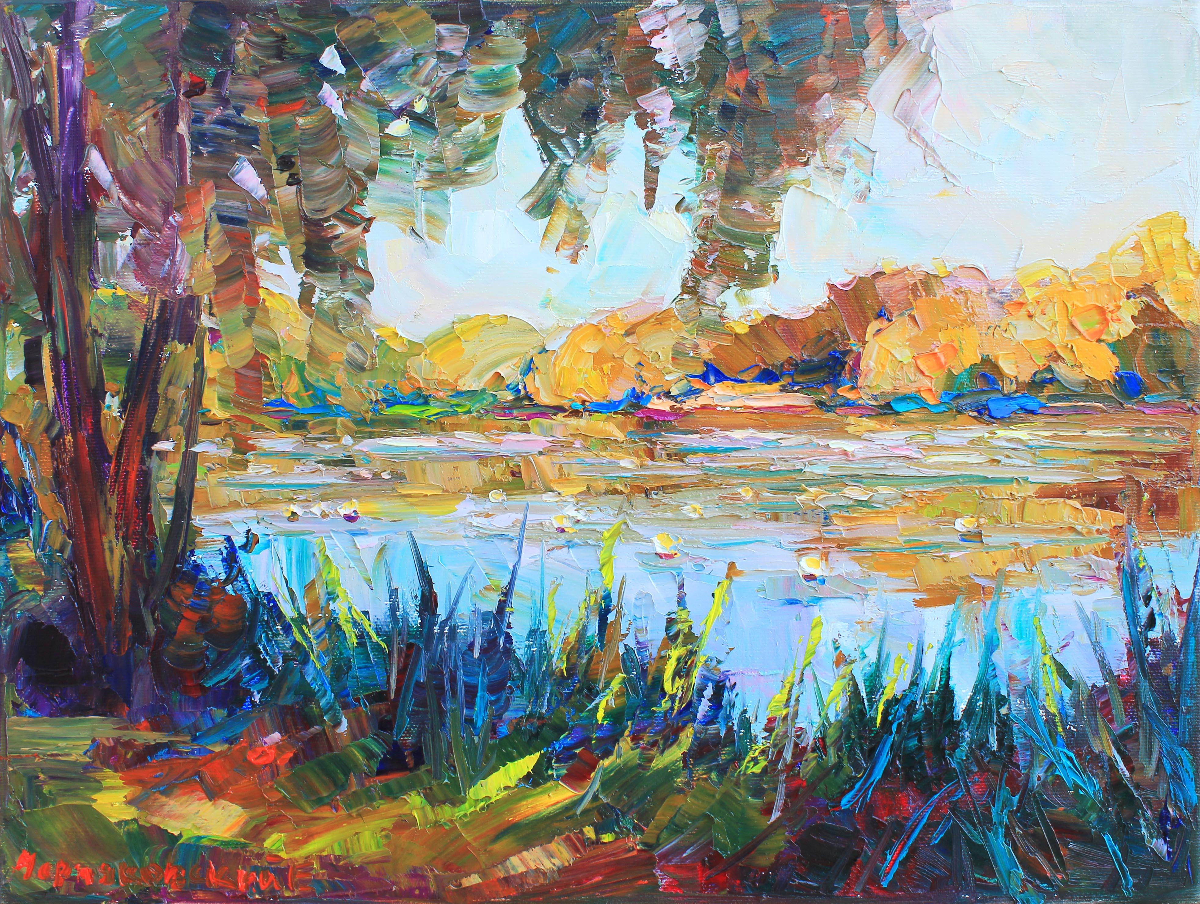 Evgeny Chernyakovsky Landscape Painting – "Seerosen"