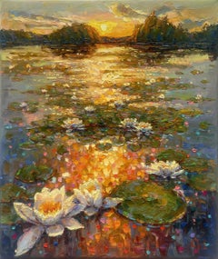 "Water Lilies in Bloom"