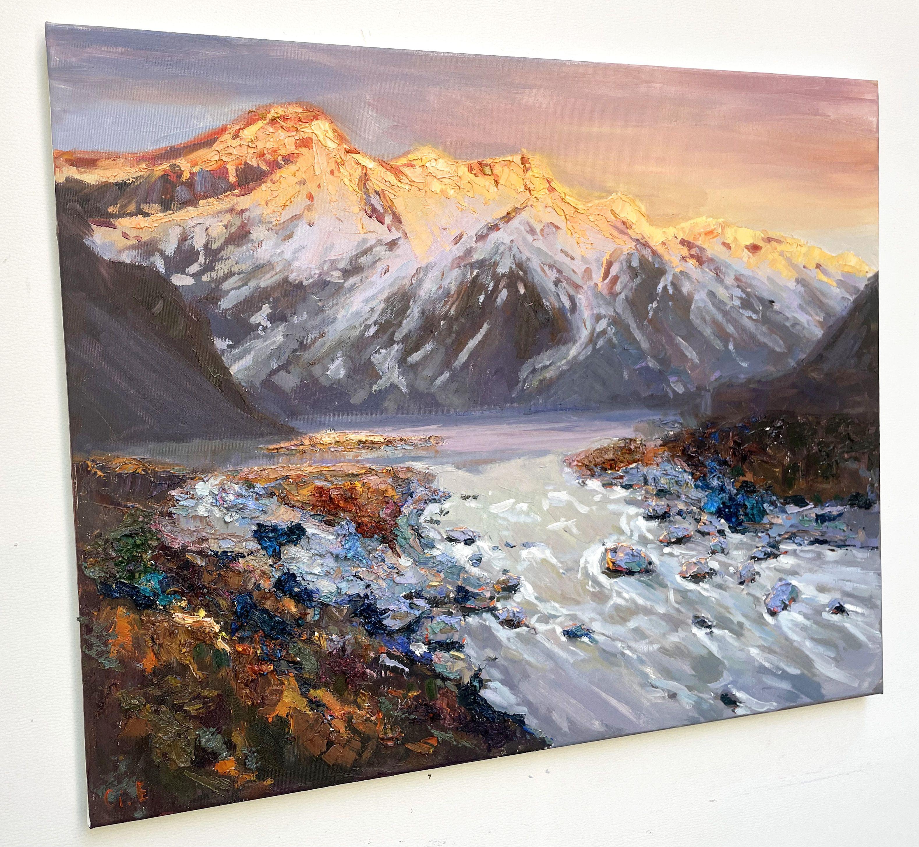 Mañana alpina, Pintura, Óleo sobre lienzo - Painting Impresionista de Evgeny Chernyakovsky