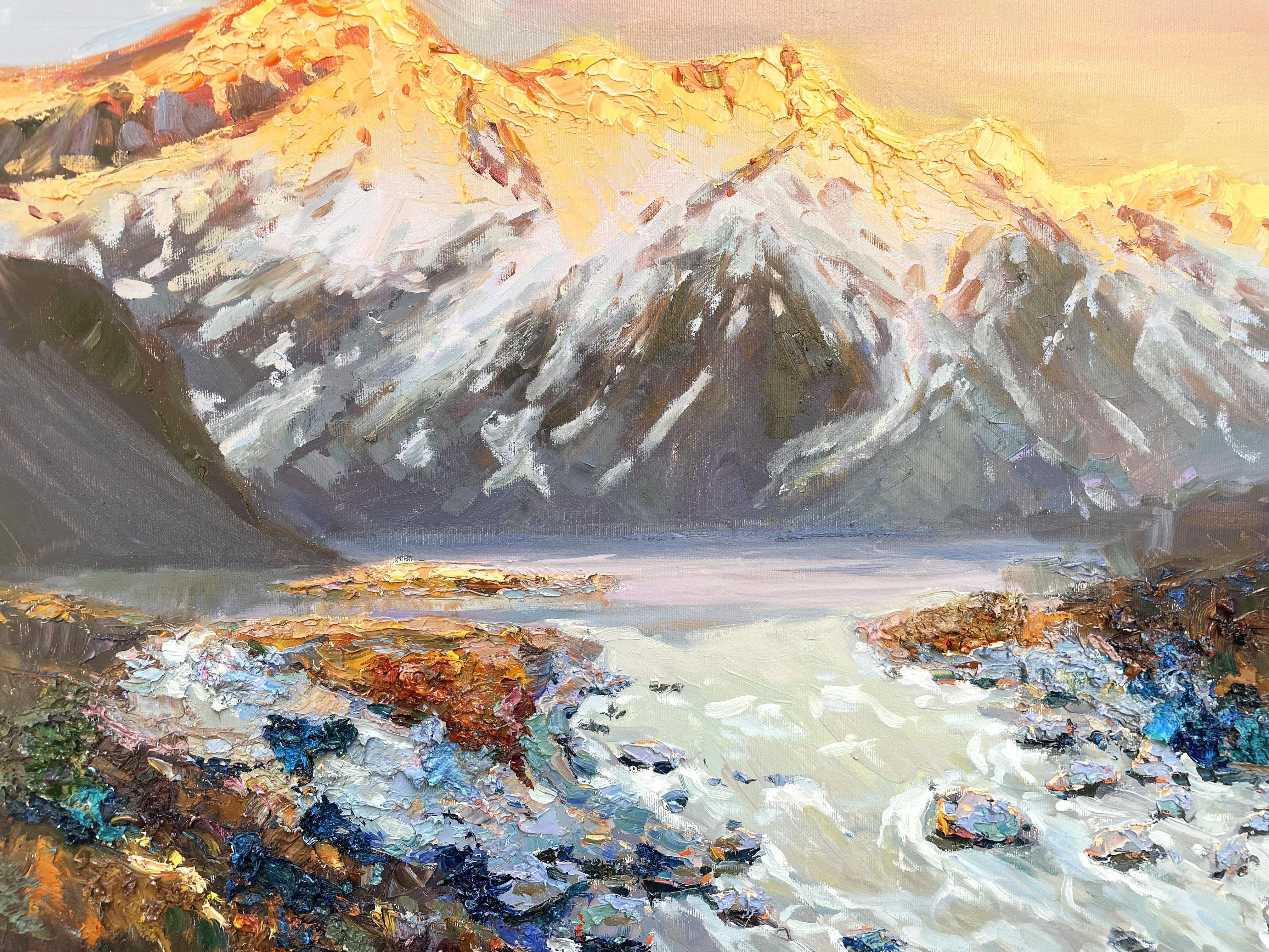 Mañana alpina, Pintura, Óleo sobre lienzo en venta 1