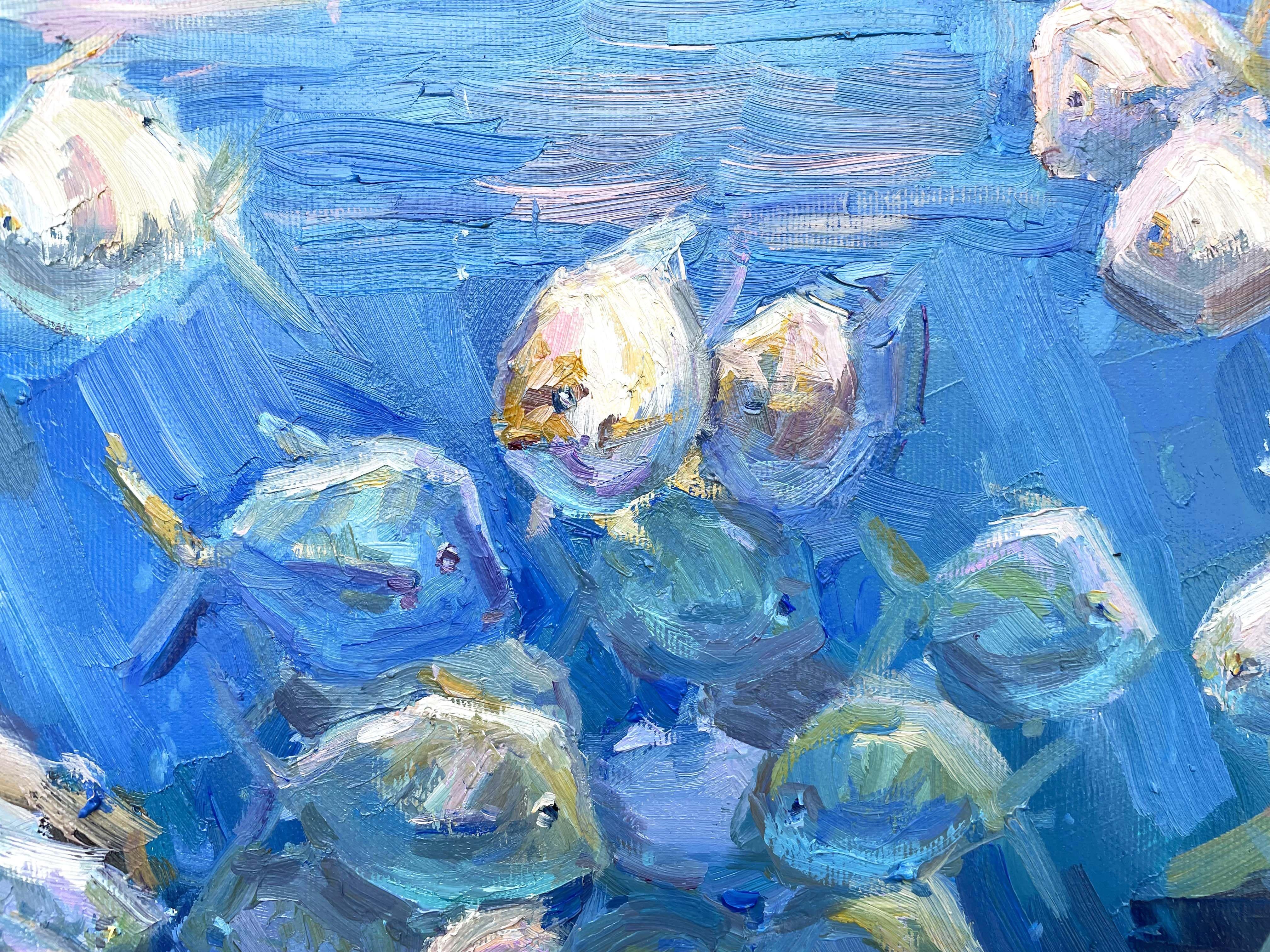 Aquarium, peinture sur toile en vente 2