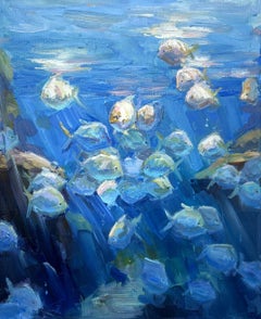 Aquarium, Painting, Oil on Canvas