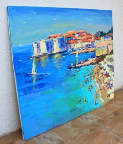 Playa, Pintura, Óleo sobre lienzo