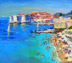 Plage, Peinture, Huile sur toile