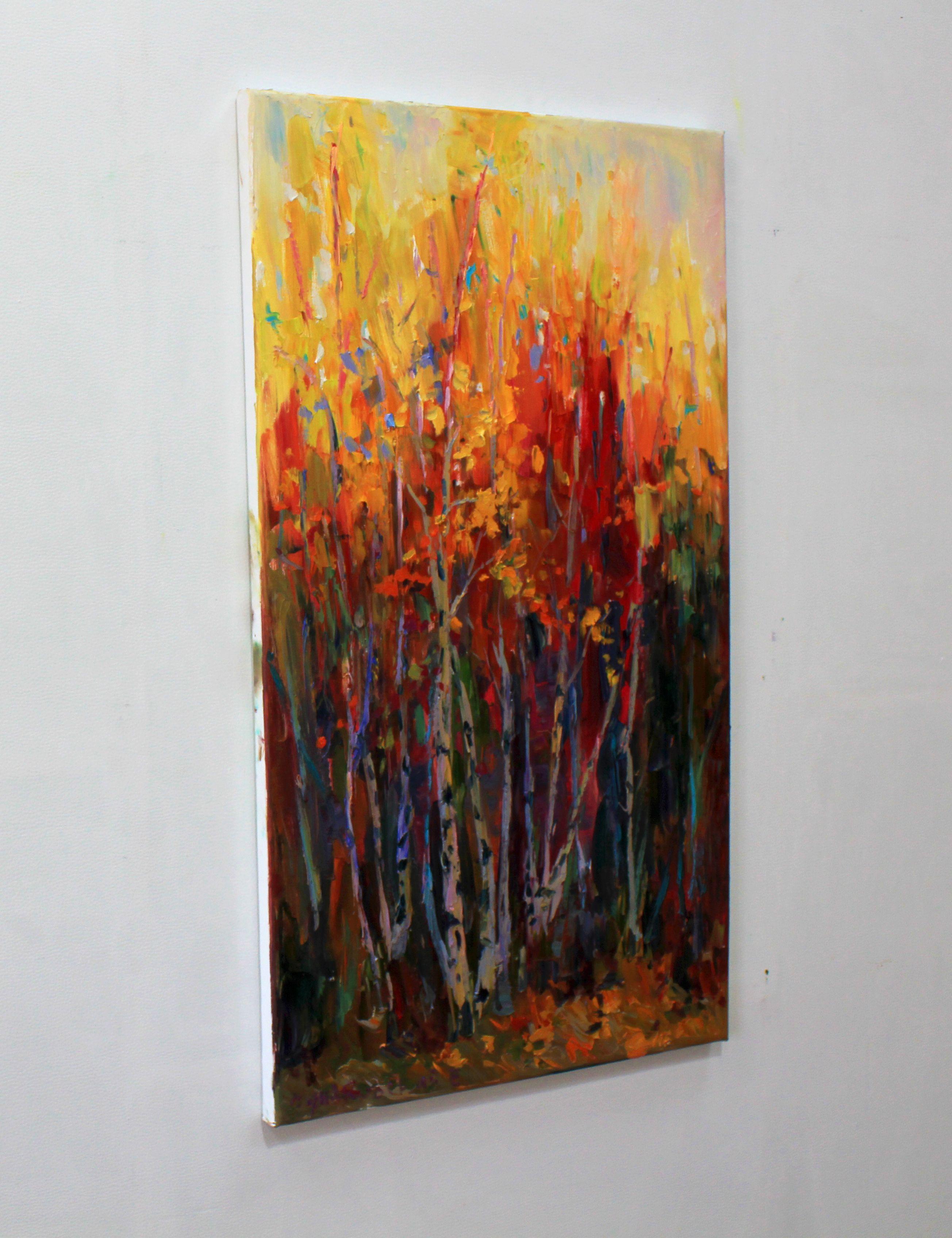Birch, Painting, Oil on Canvas For Sale 1