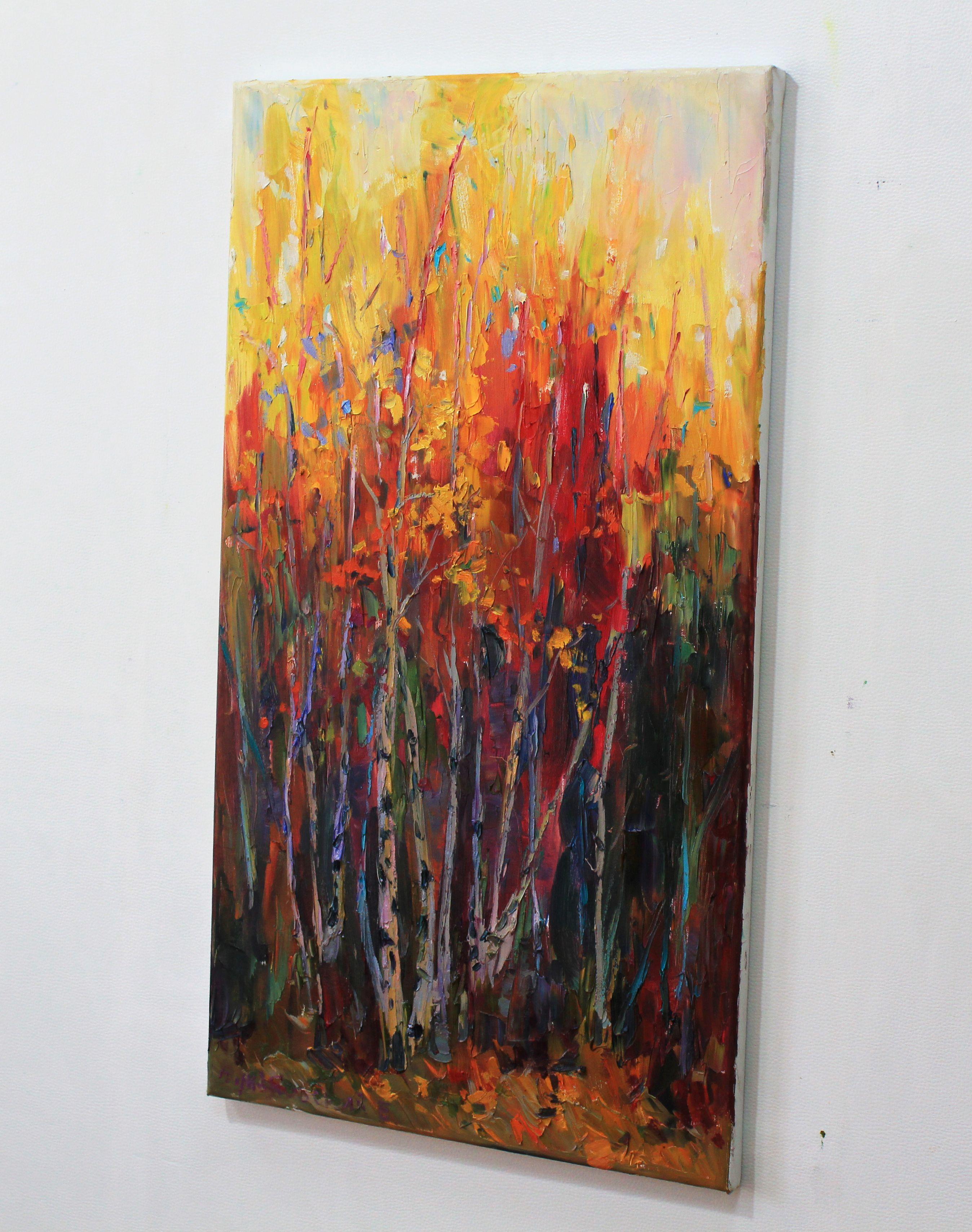 Birch, Painting, Oil on Canvas For Sale 2