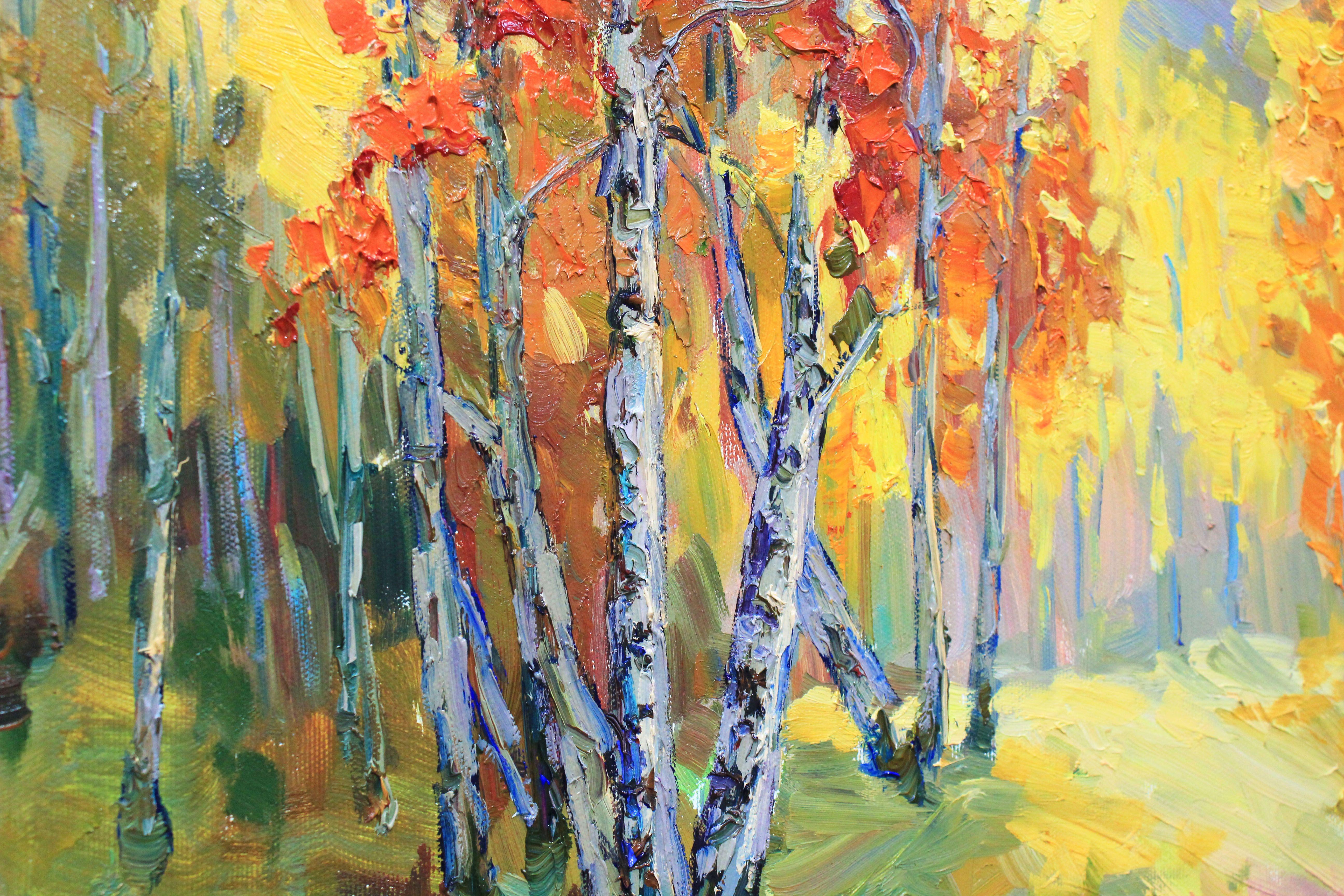 Birch, Painting, Oil on Canvas For Sale 3