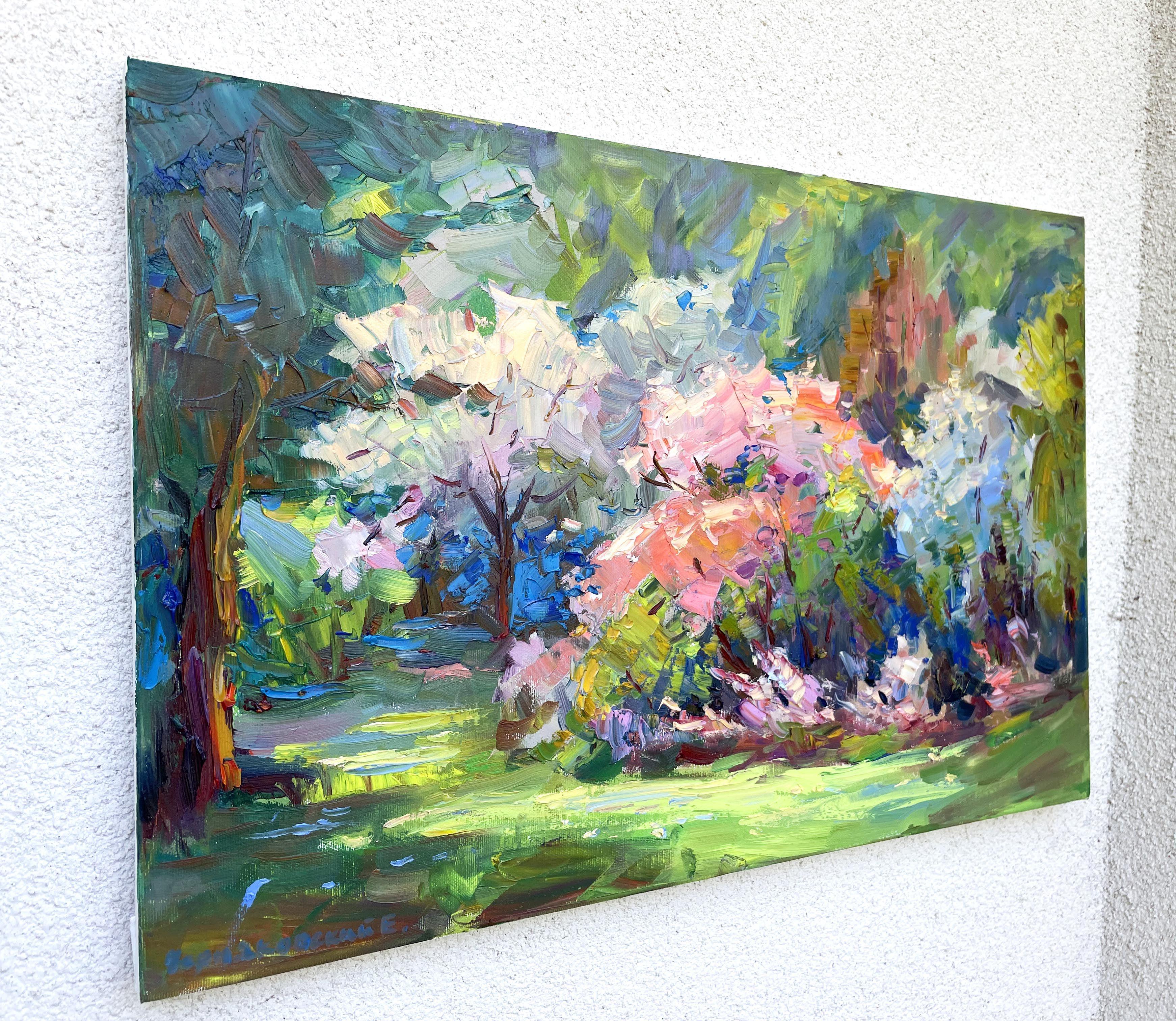 Blooming garden, Painting, Oil on Canvas For Sale 1