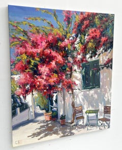 Blooming yard of Greece, Painting, Oil on Canvas