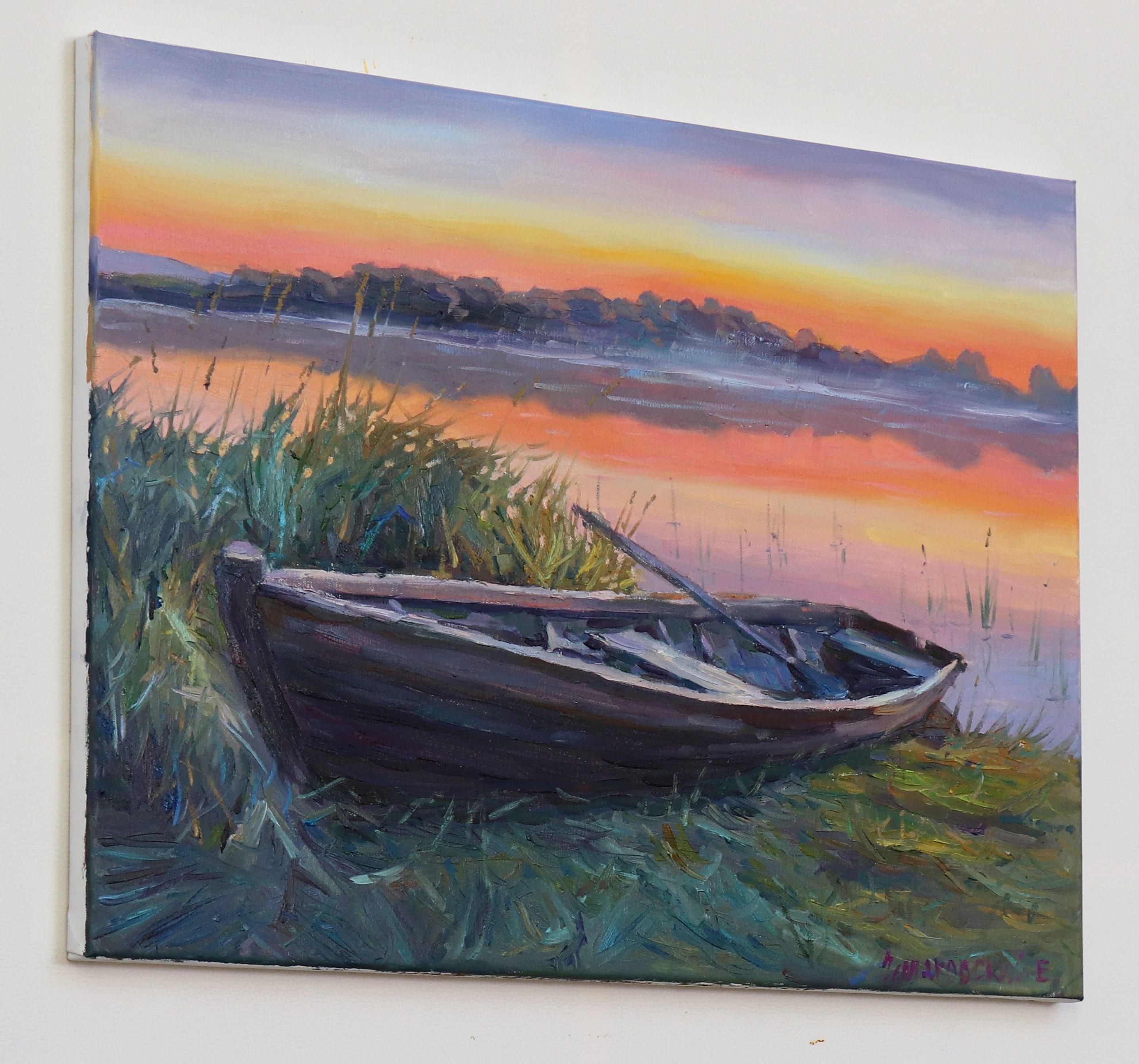 Boat, Painting, Oil on Canvas For Sale 2