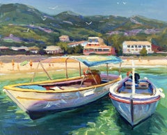 Boats, Painting, Oil on Canvas
