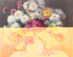 Bouquet de fleurs, peinture, huile sur toile