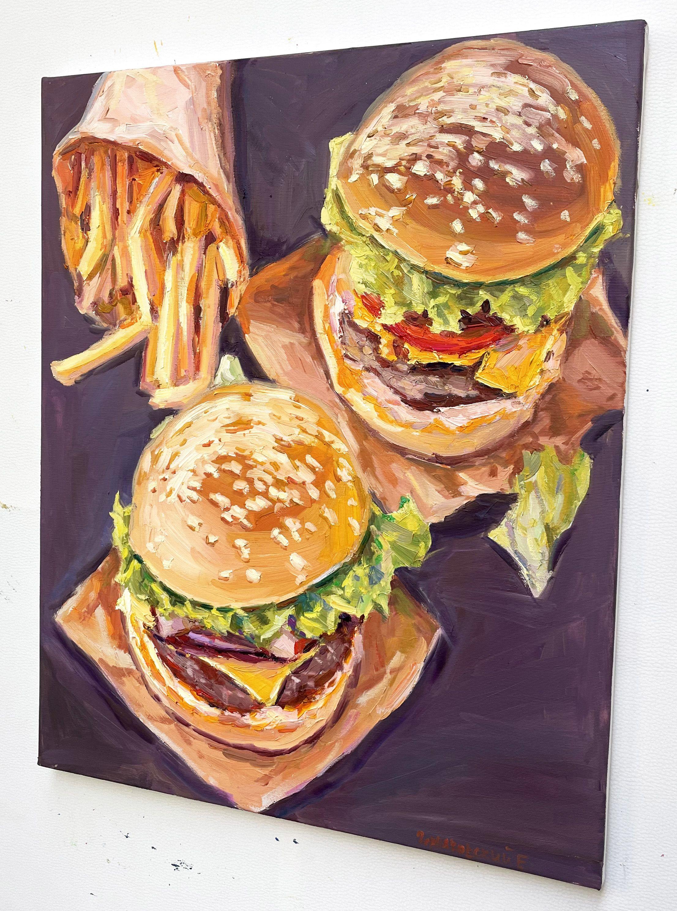 Burgers, Painting, Oil on Canvas For Sale 1