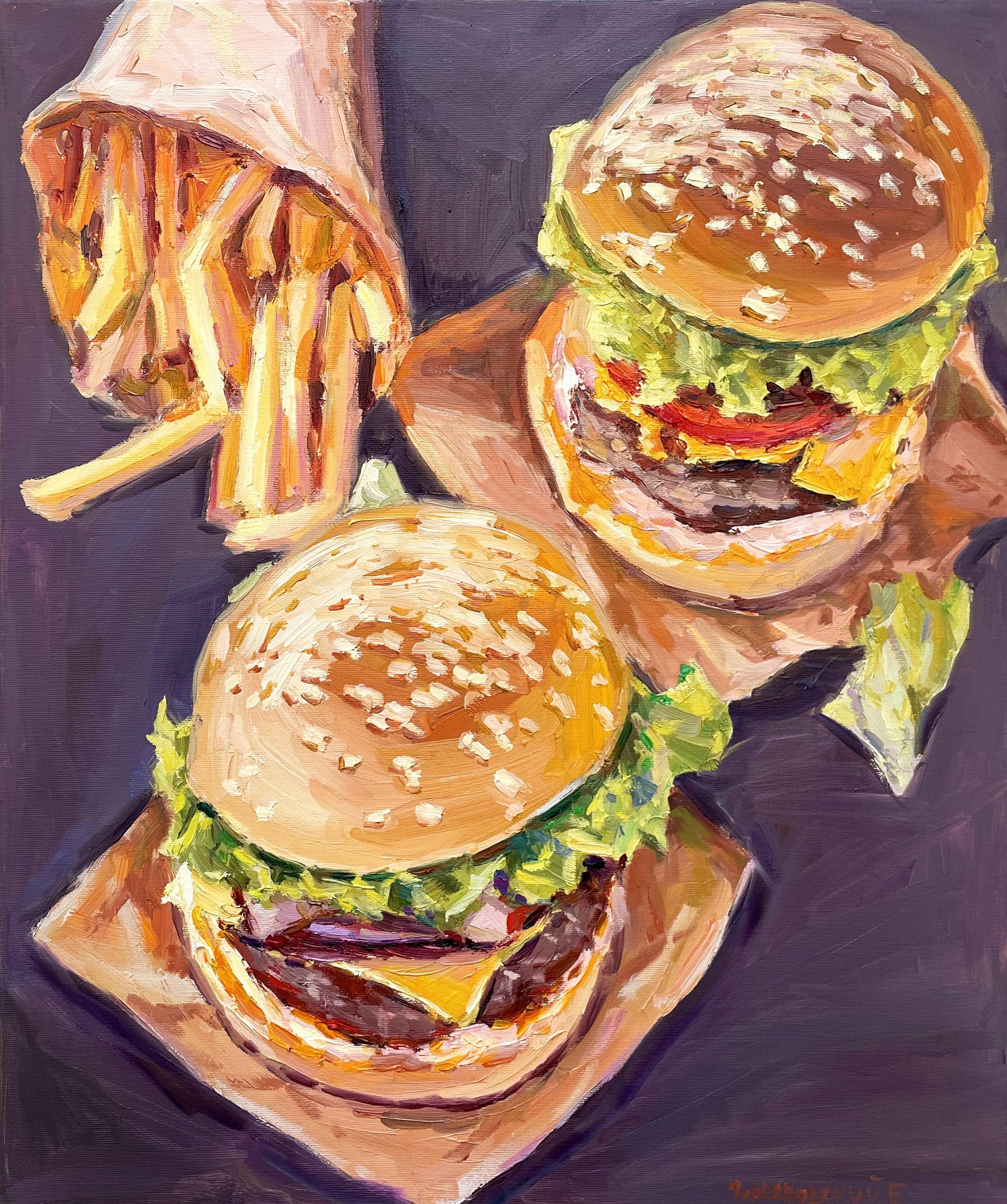 Burgers, Gemälde, Öl auf Leinwand