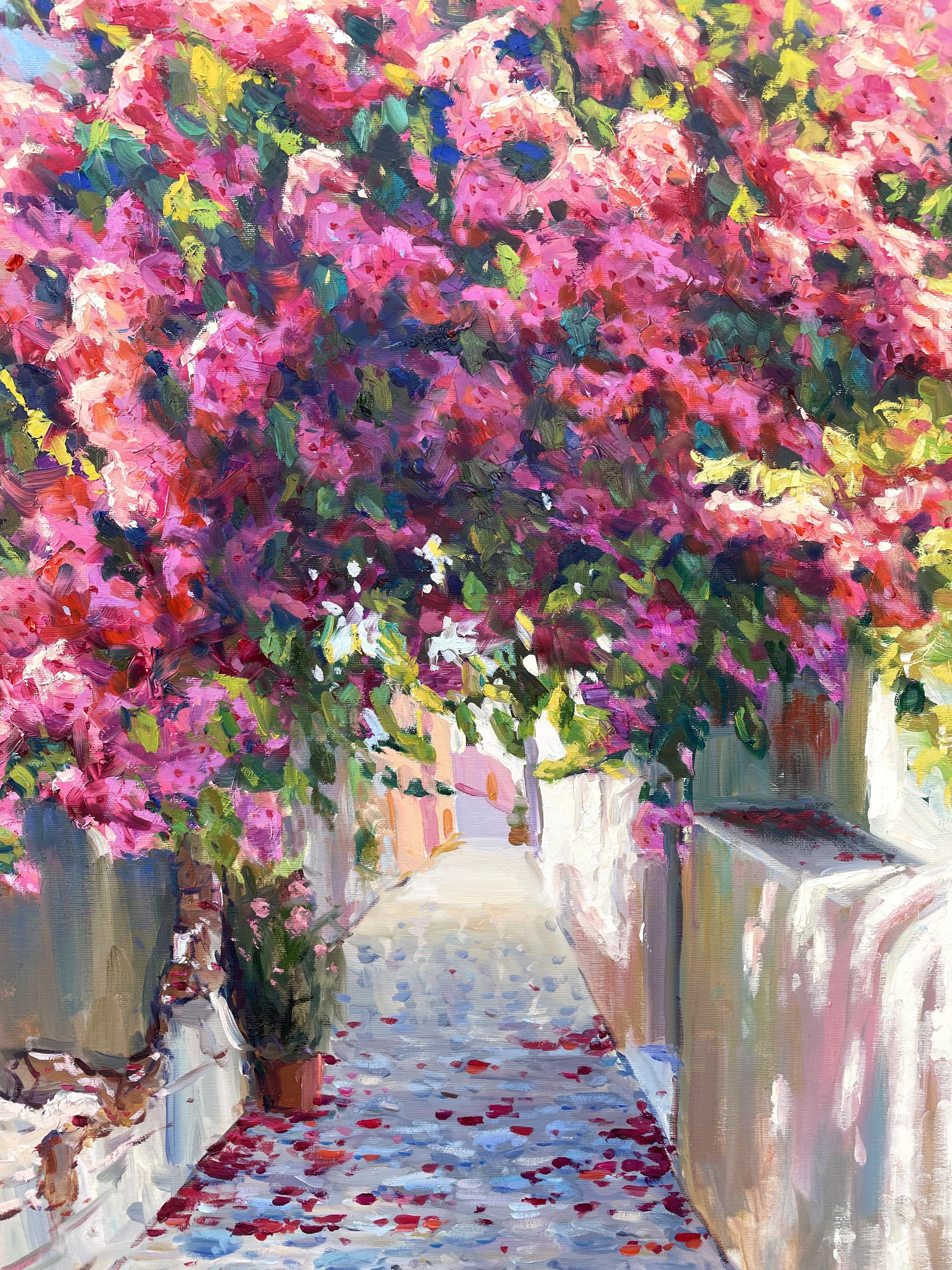 Pittura ad olio originale dell'artista ucraino Evgeny Chernyakovsky    