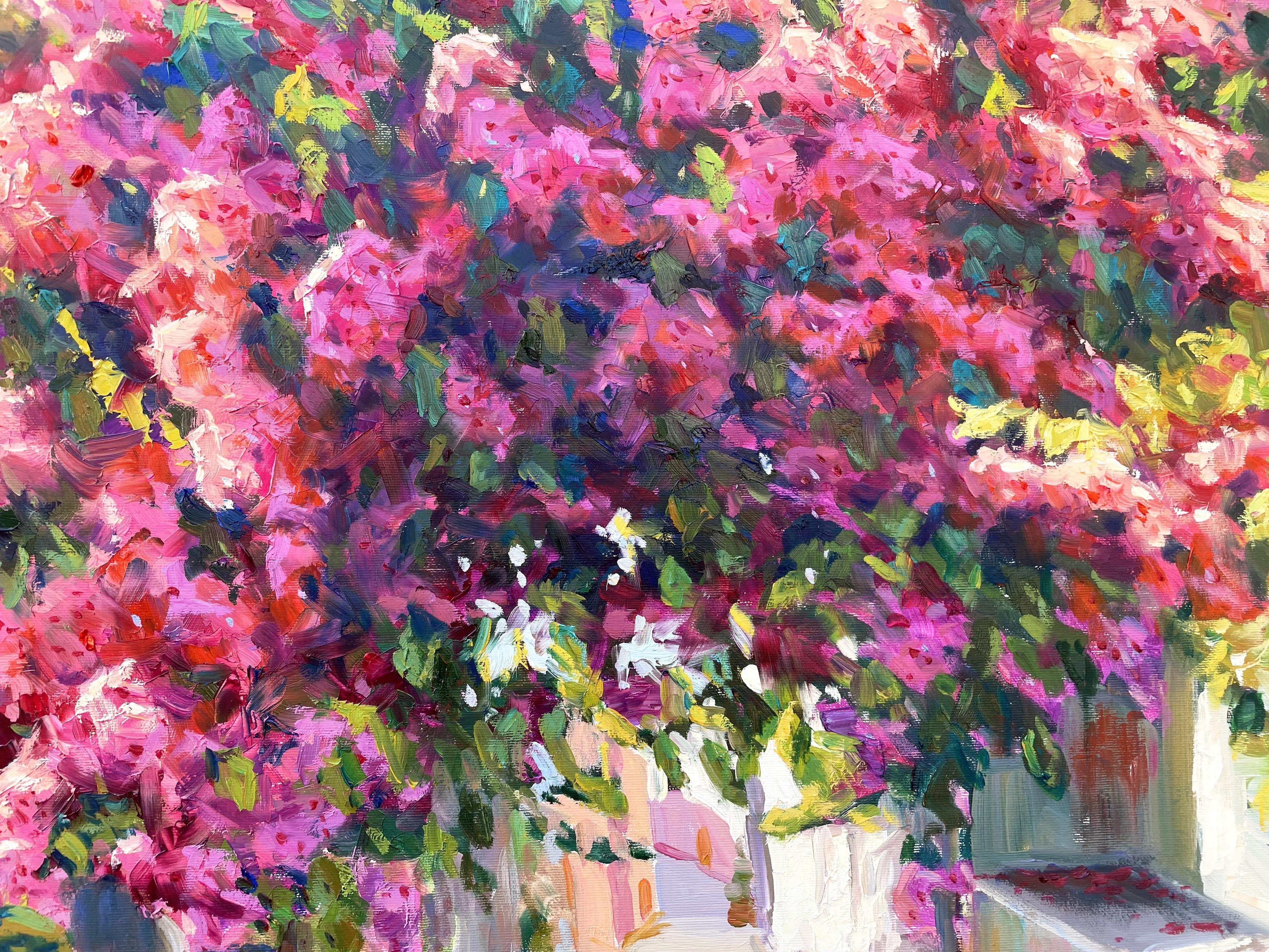 Cespuglio di fiori, Pittura, Olio su tela in vendita 1