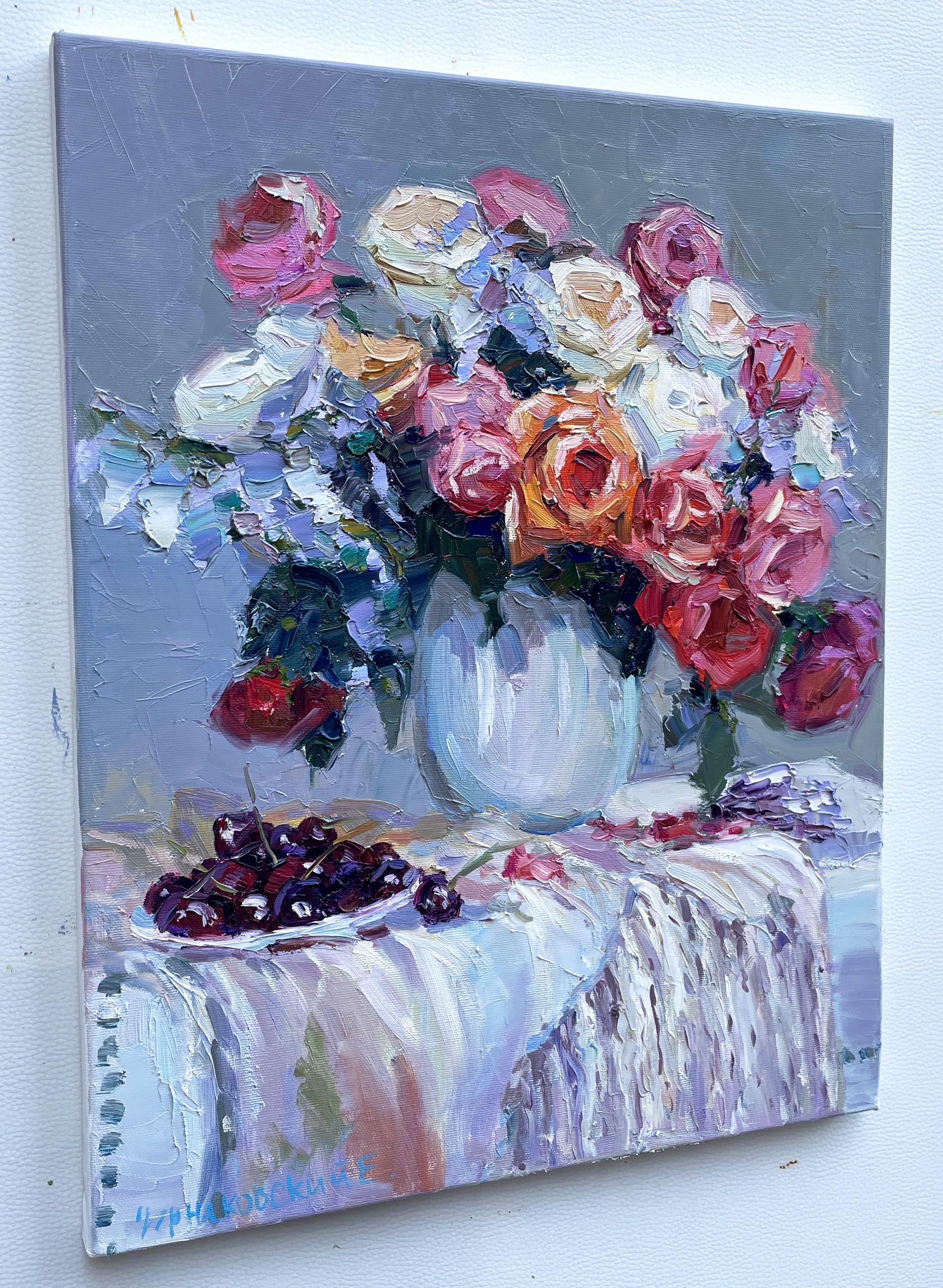 Blumenstrauß, Gemälde, Öl auf Leinwand (Impressionismus), Painting, von Evgeny Chernyakovsky