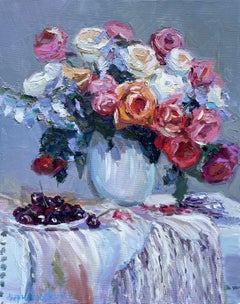 Flower bouquet, Painting, Oil on Canvas