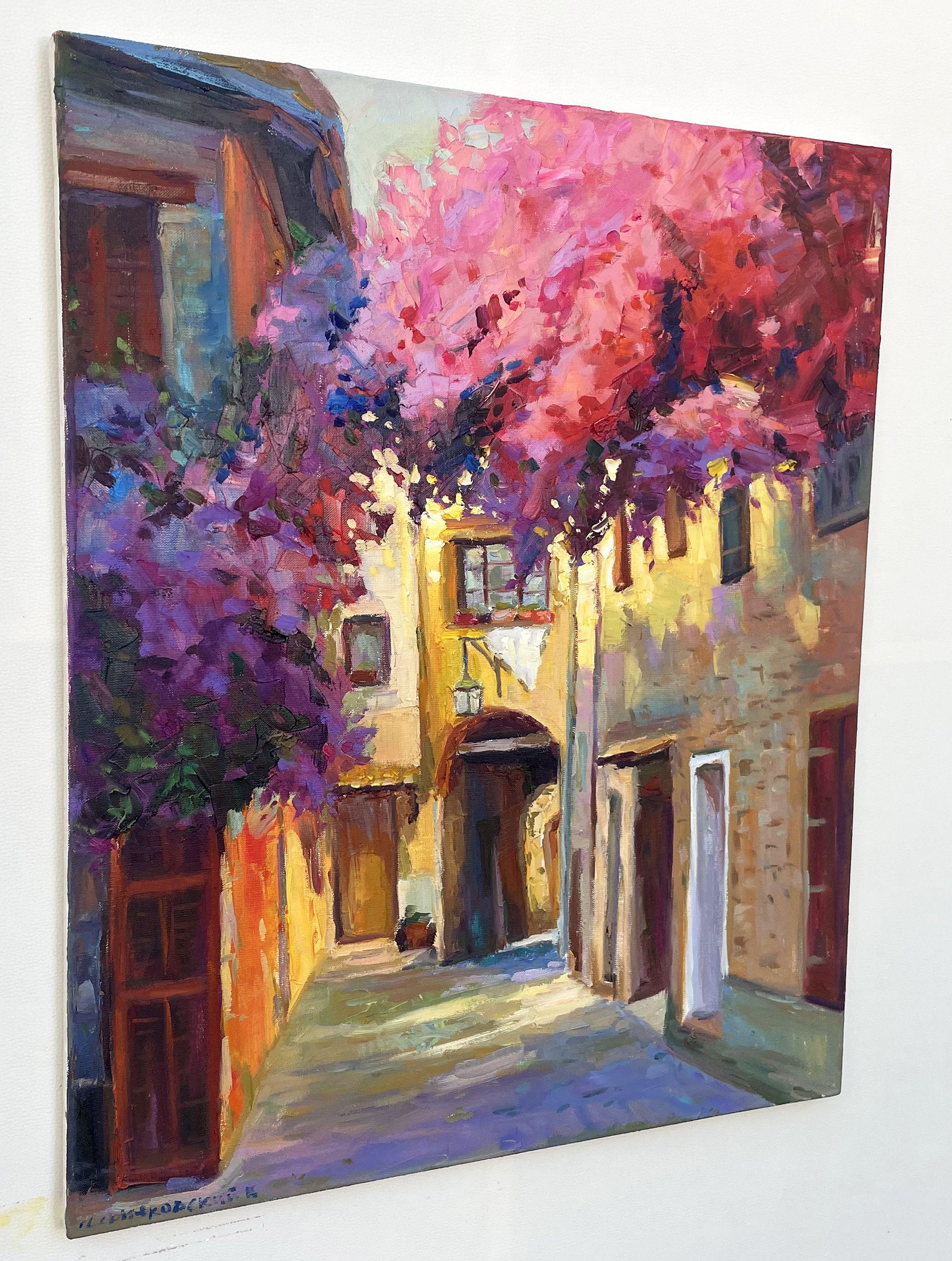 Blumenschale, Gemälde, Öl auf Leinwand (Impressionismus), Painting, von Evgeny Chernyakovsky
