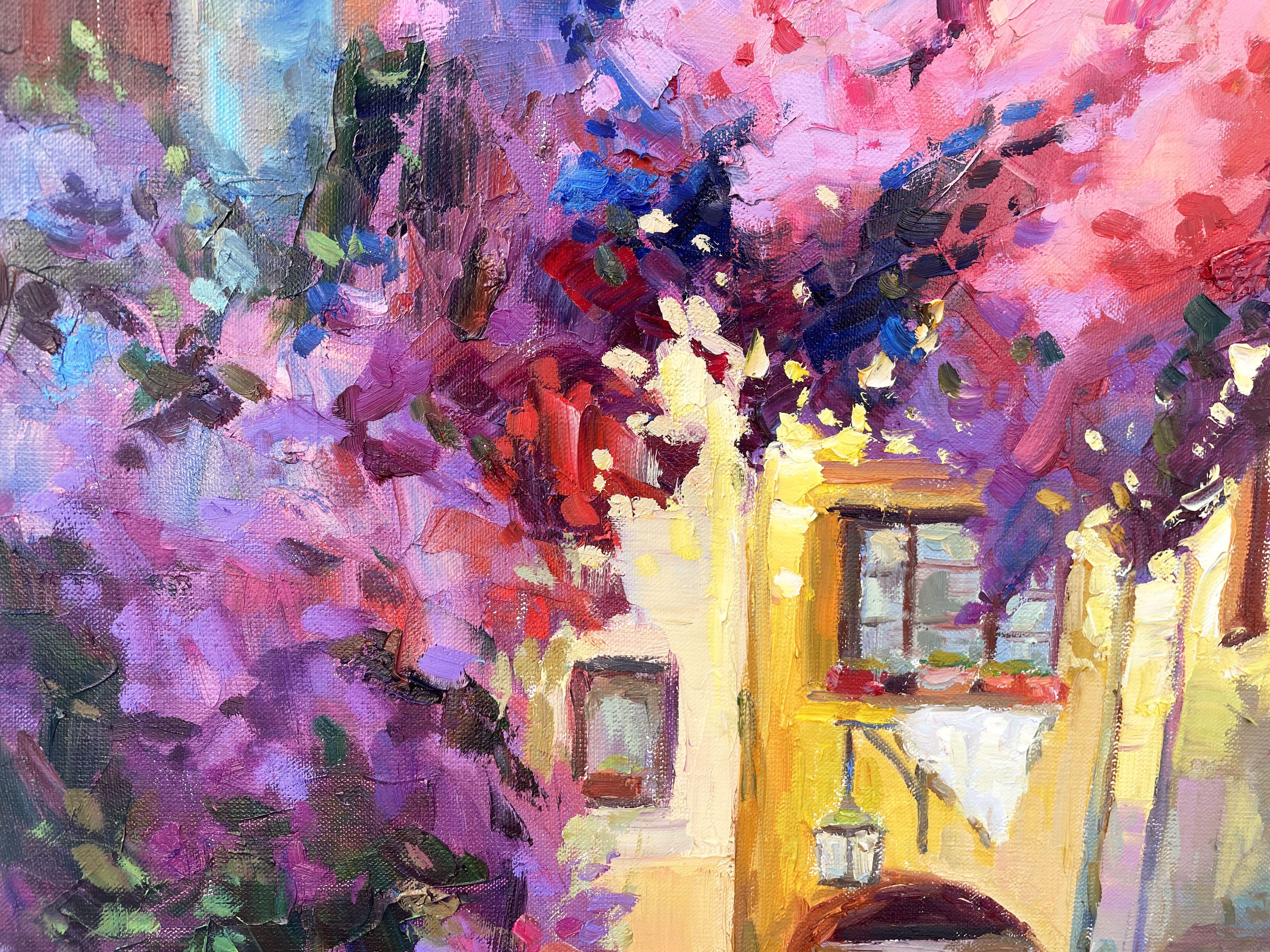 flower bush, Painting, Oil on Canvas For Sale 3