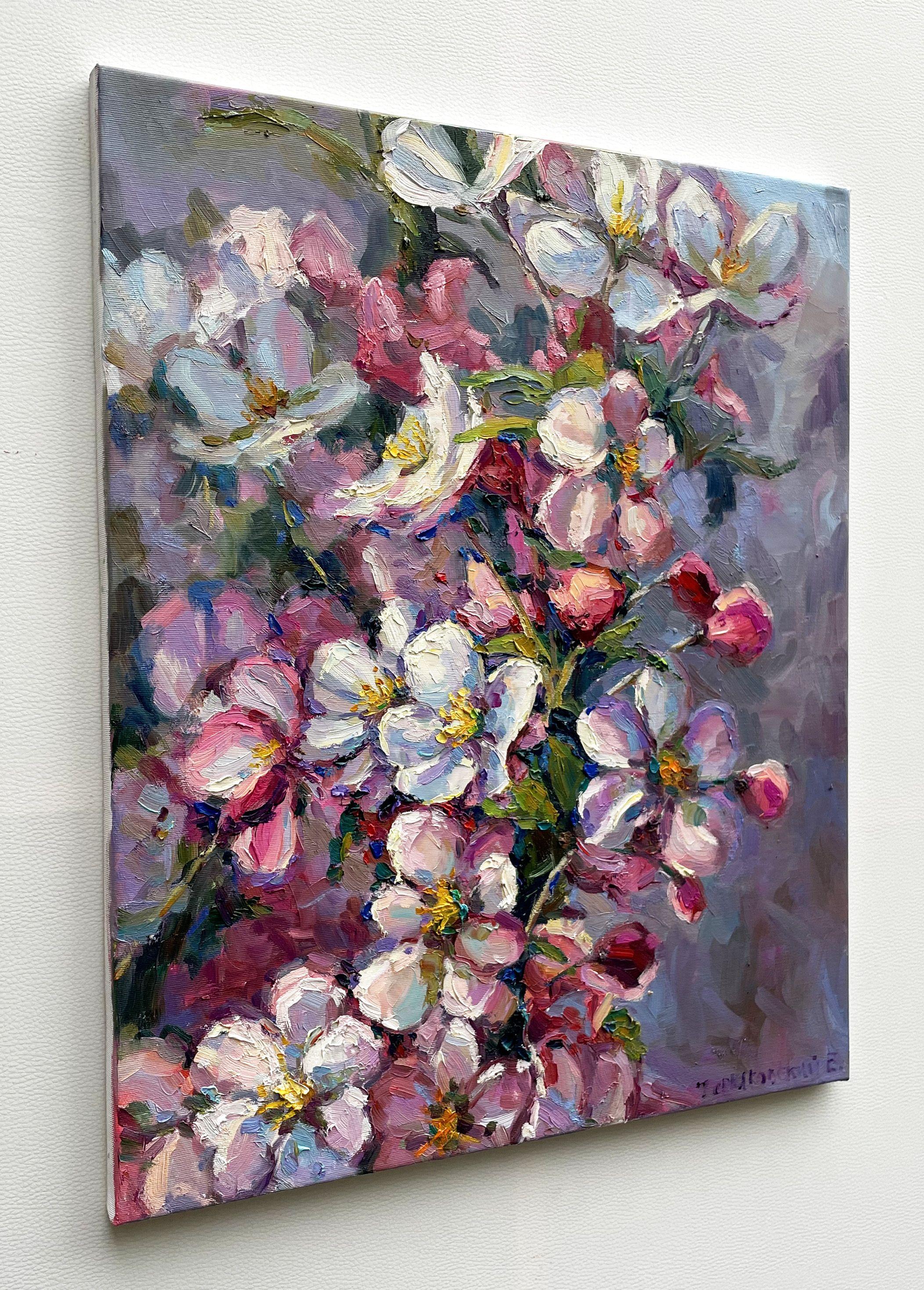 flowering tree, Painting, Oil on Canvas For Sale 1