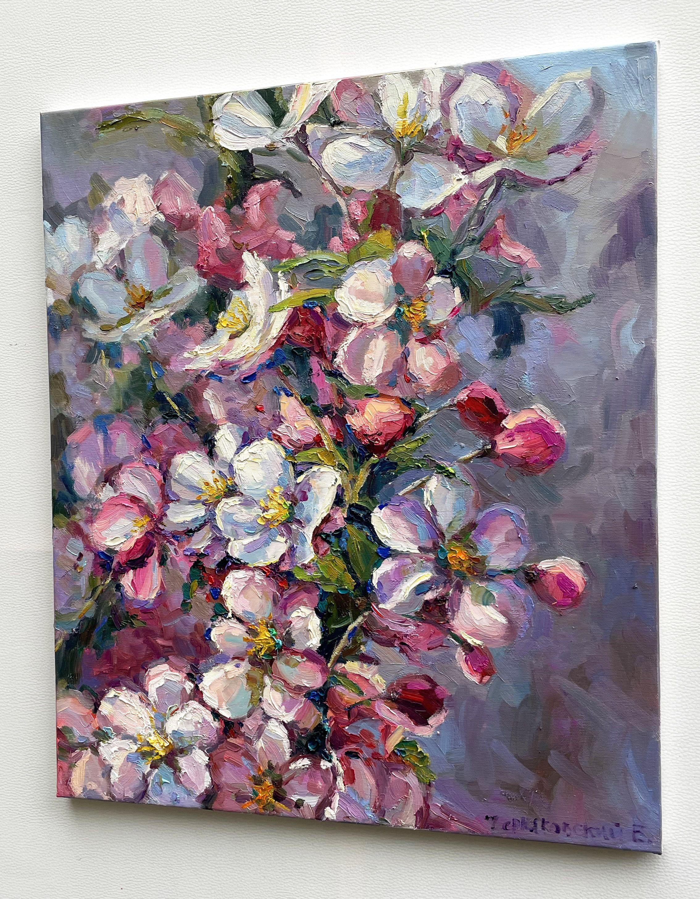 flowering tree, Painting, Oil on Canvas For Sale 2