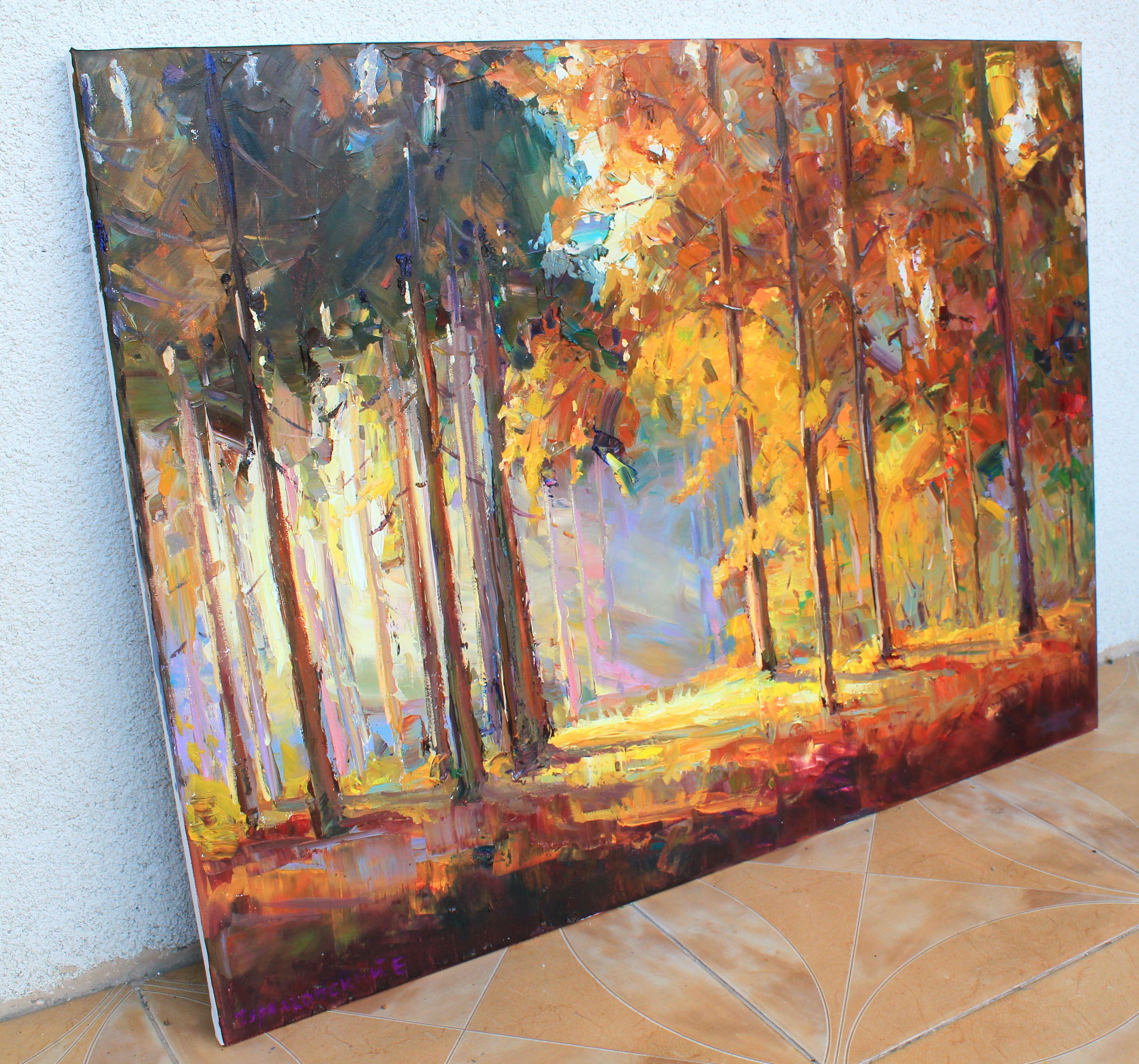 Forest, Painting, Oil on Canvas For Sale 1