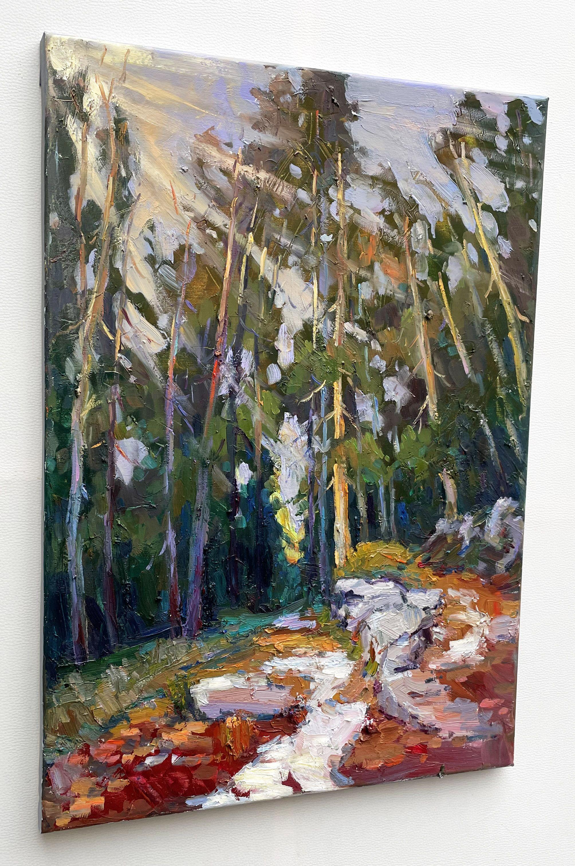 Forest, Painting, Oil on Canvas For Sale 3