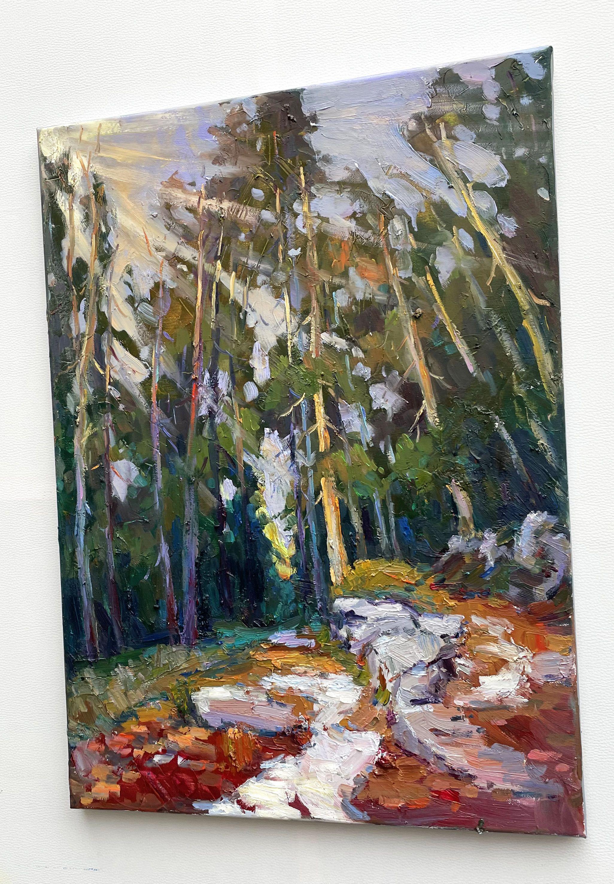 Forest, Painting, Oil on Canvas For Sale 4