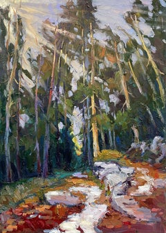 Peinture - Forêt, huile sur toile