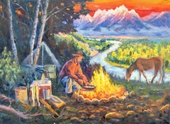 In the mountains, Painting, Oil on Canvas