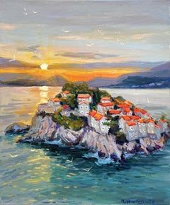 Island in Venice, Painting, Oil on Canvas
