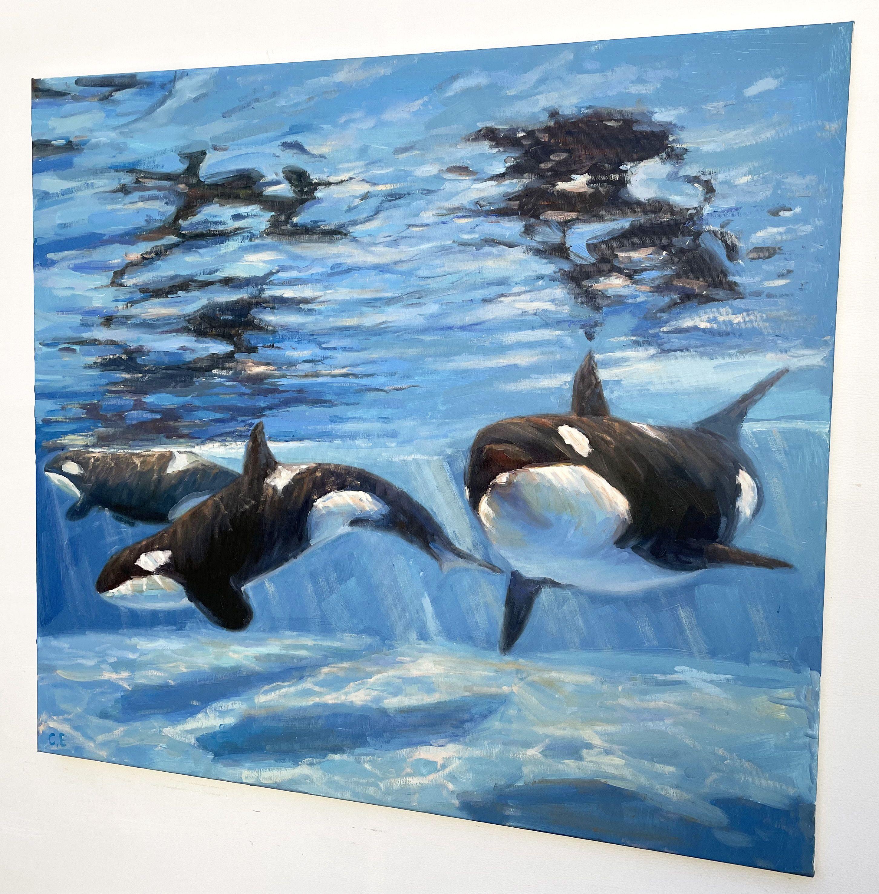Killer whale, Gemälde, Öl auf Leinwand (Impressionismus), Painting, von Evgeny Chernyakovsky