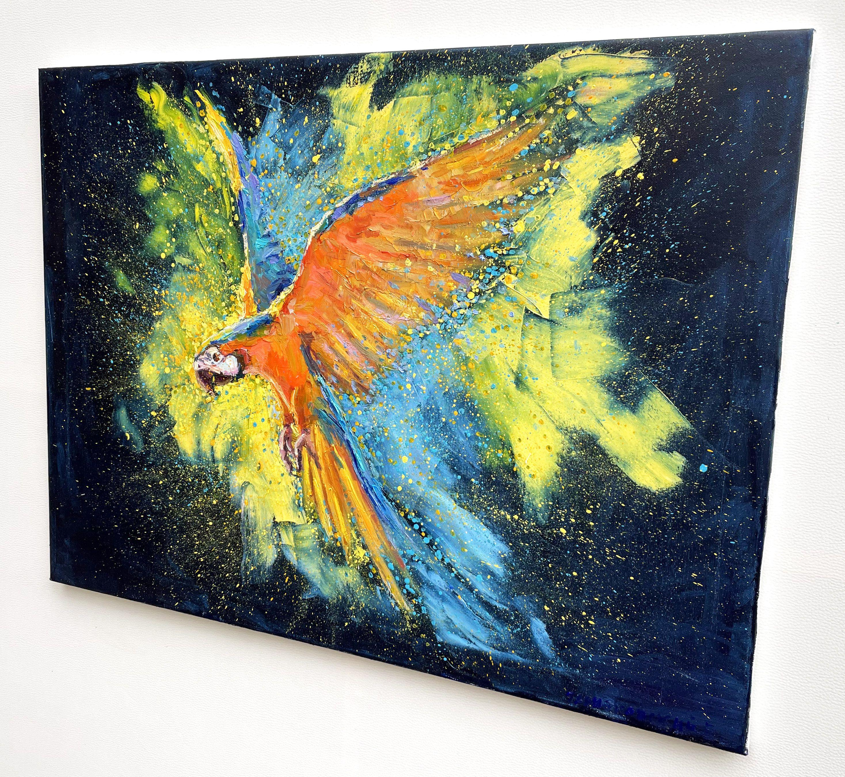 easy parrot painting