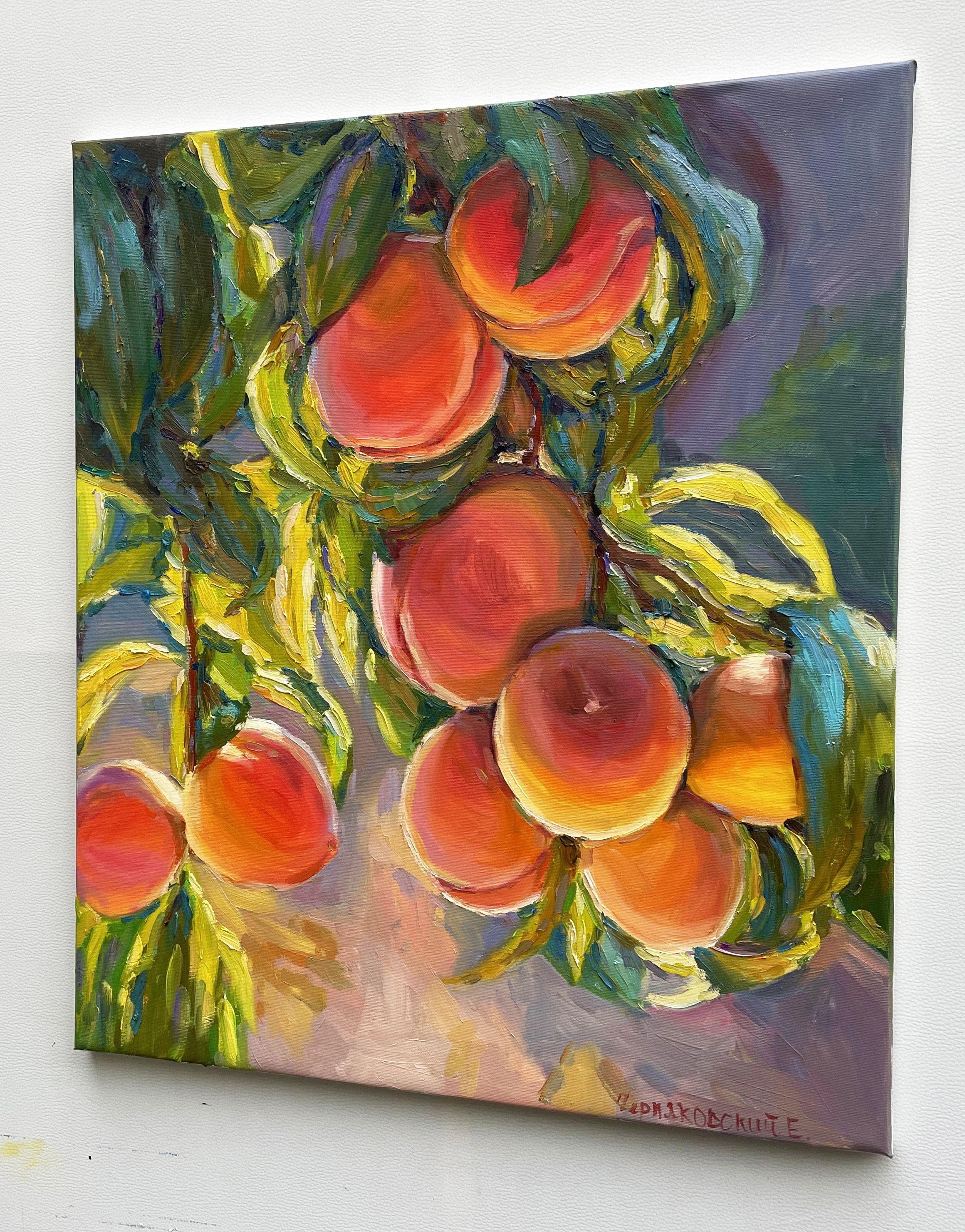 Peaches, Painting, Oil on Canvas For Sale 2