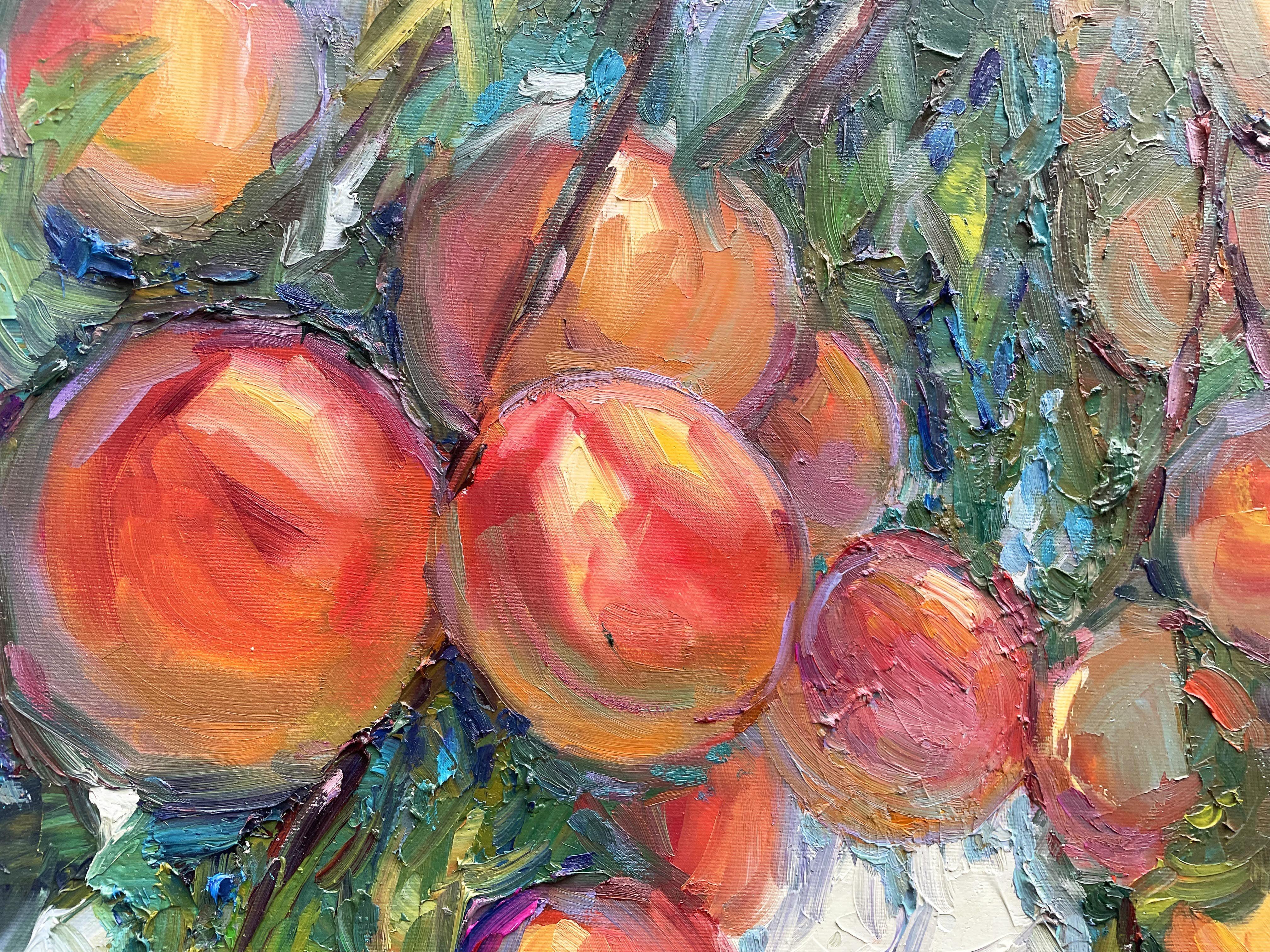 Peaches, Painting, Oil on Canvas For Sale 2