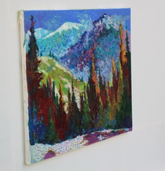 Pine forest, Painting, Oil on Canvas