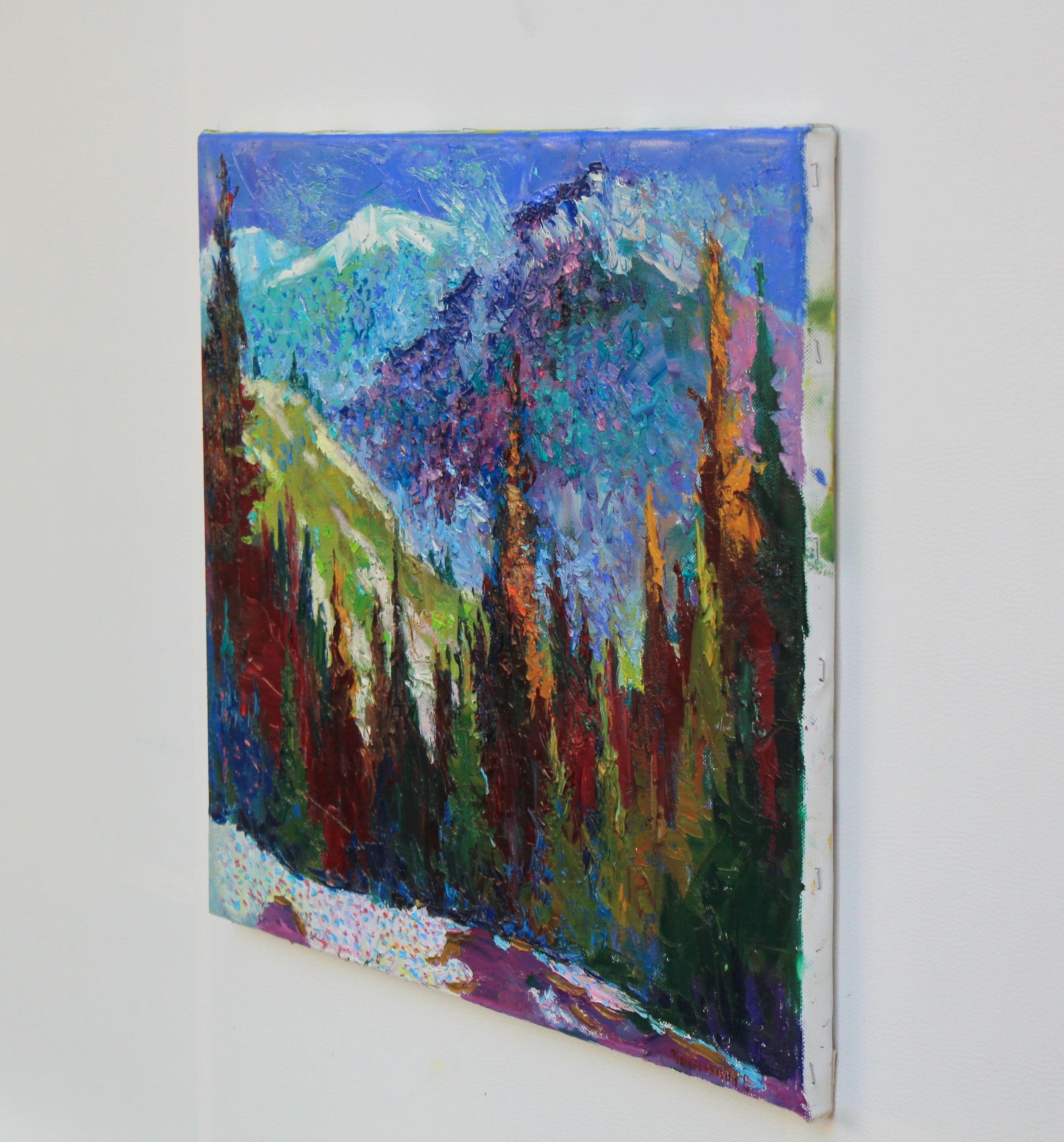 Pittura ad olio originale dell'artista ucraino Evgeny Chernyakovsky  