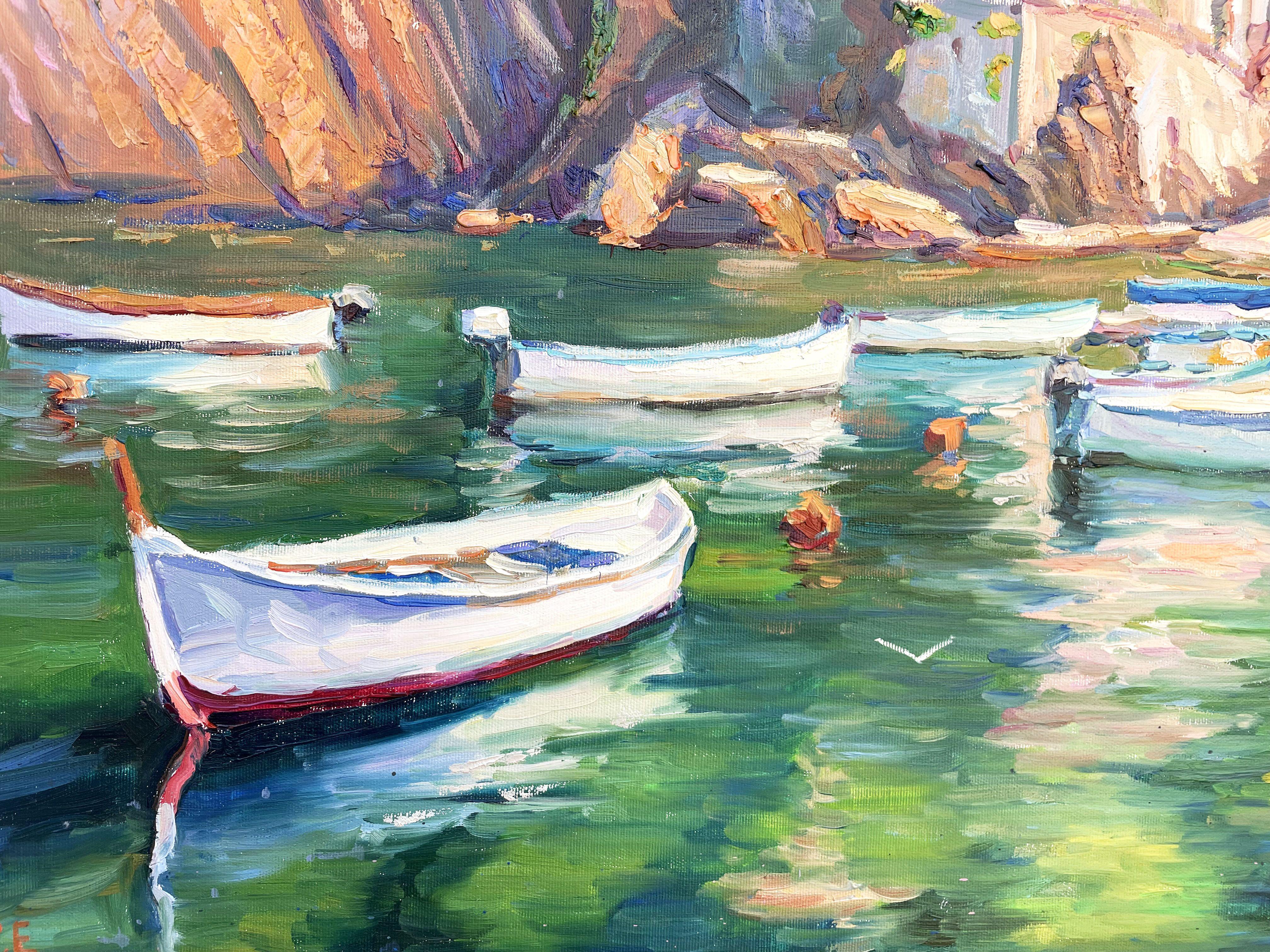 Riomaggiore, Gemälde, Öl auf Leinwand im Angebot 1