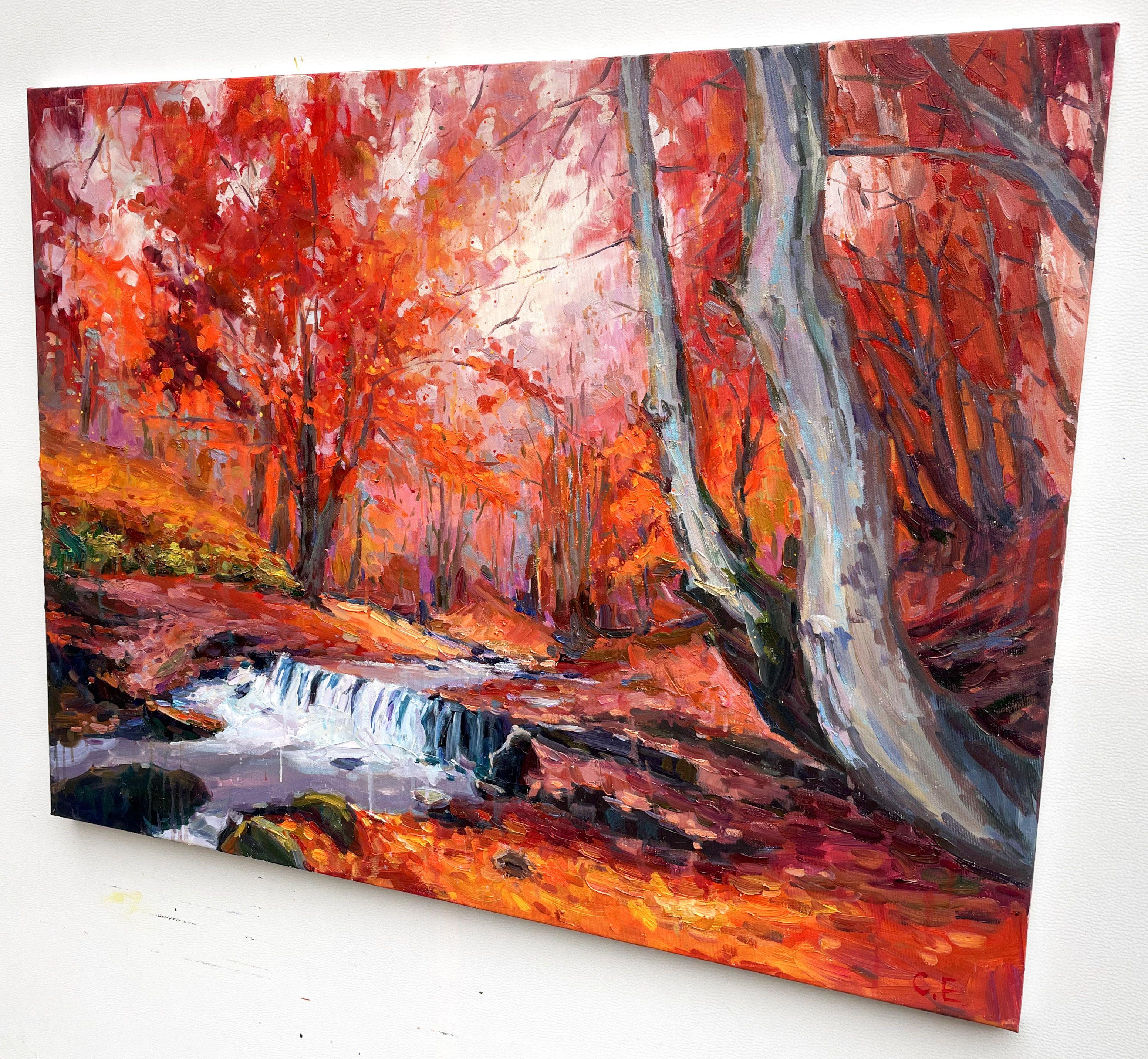 Óleo original del artista ucraniano Evgeny Chernyakovsky    