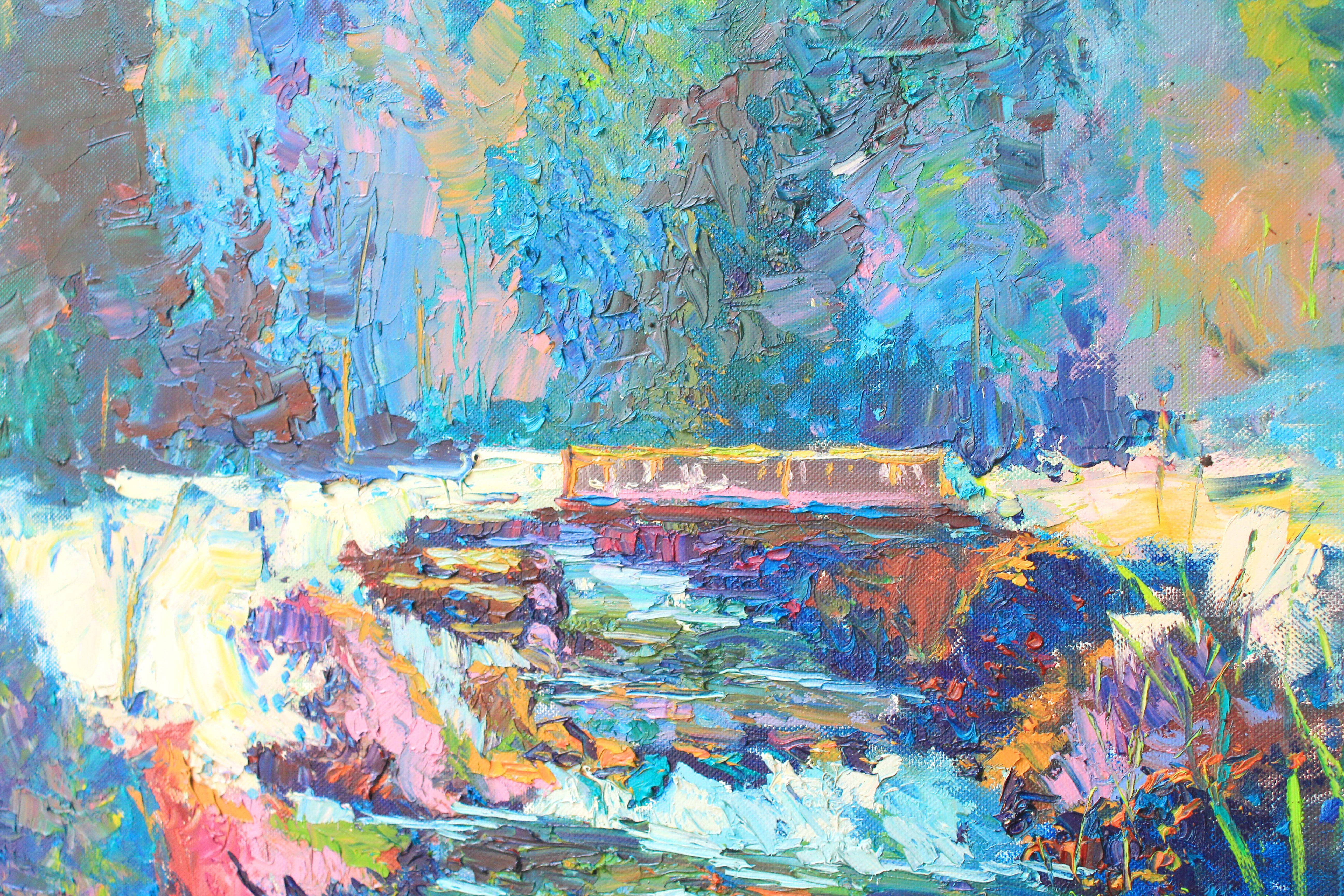 River, Painting, Oil on Canvas For Sale 4