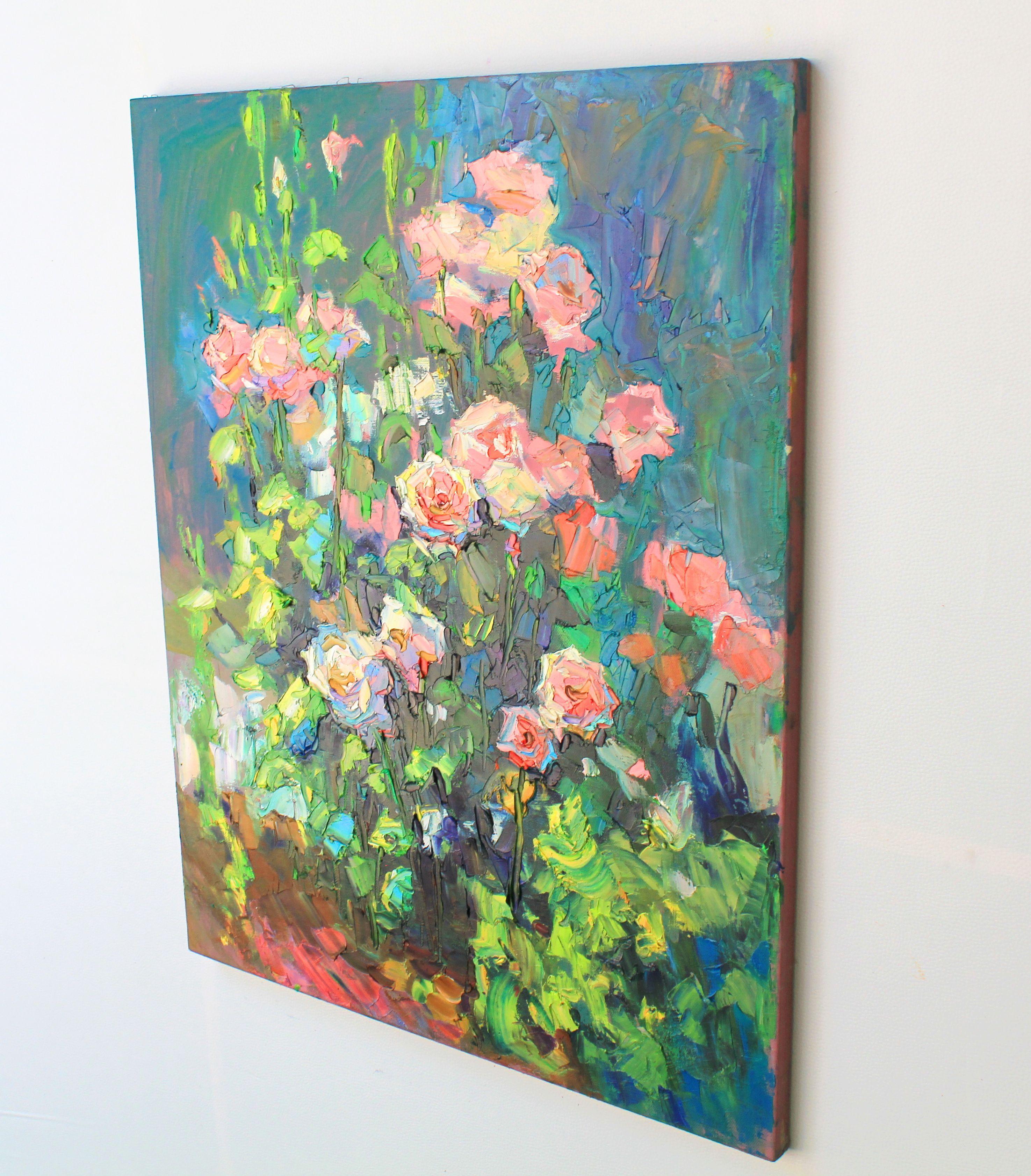 Roses, Painting, Oil on Canvas For Sale 2