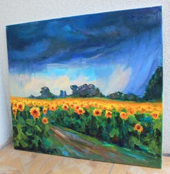 Sunflowers, Painting, Oil on Canvas