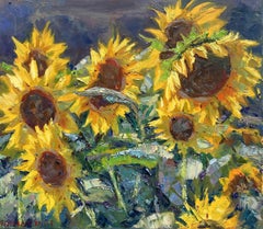 Sonnenblumen, Gemälde, Öl auf Leinwand