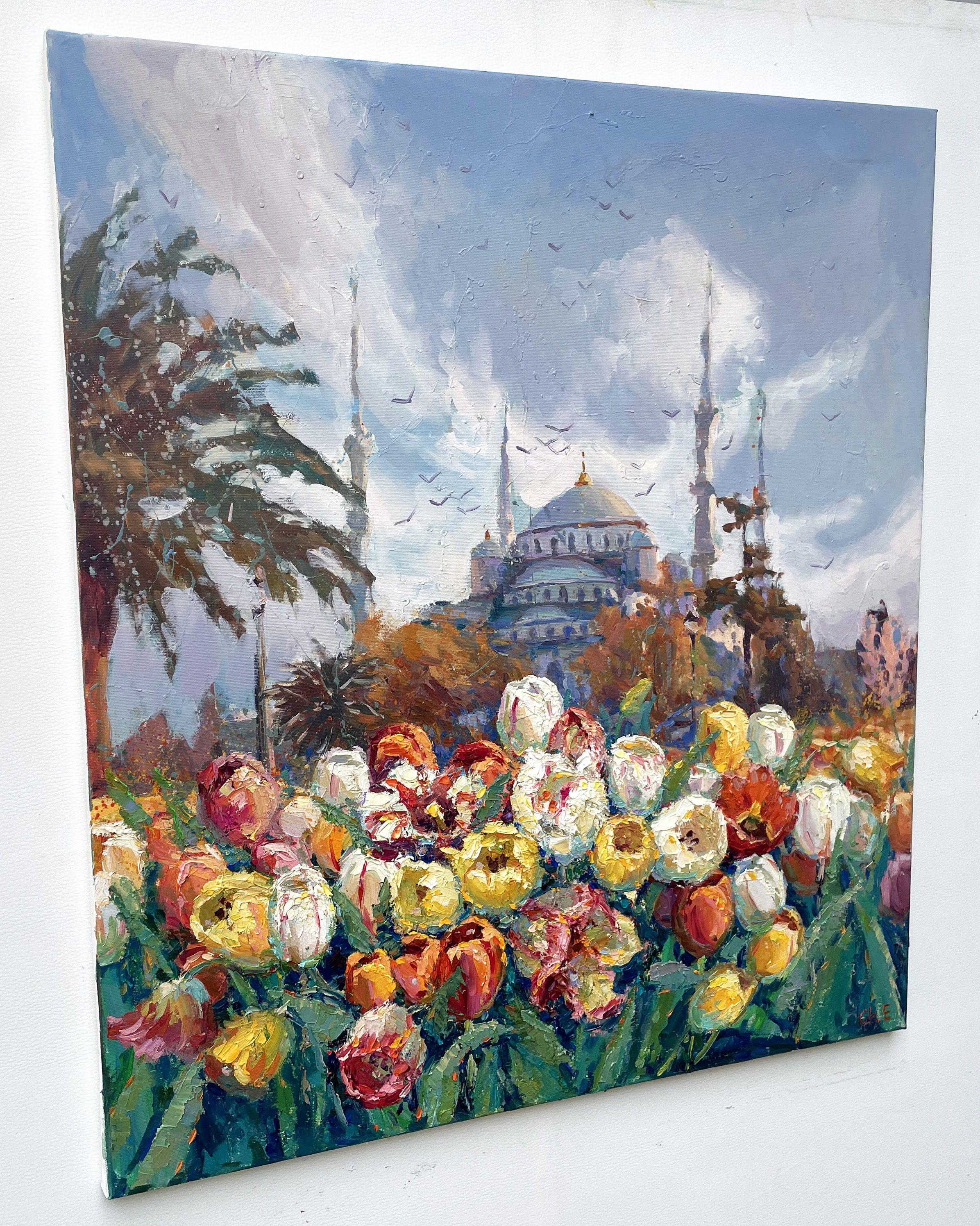Tulipanes, Pintura, Óleo sobre lienzo - Painting Impresionista de Evgeny Chernyakovsky