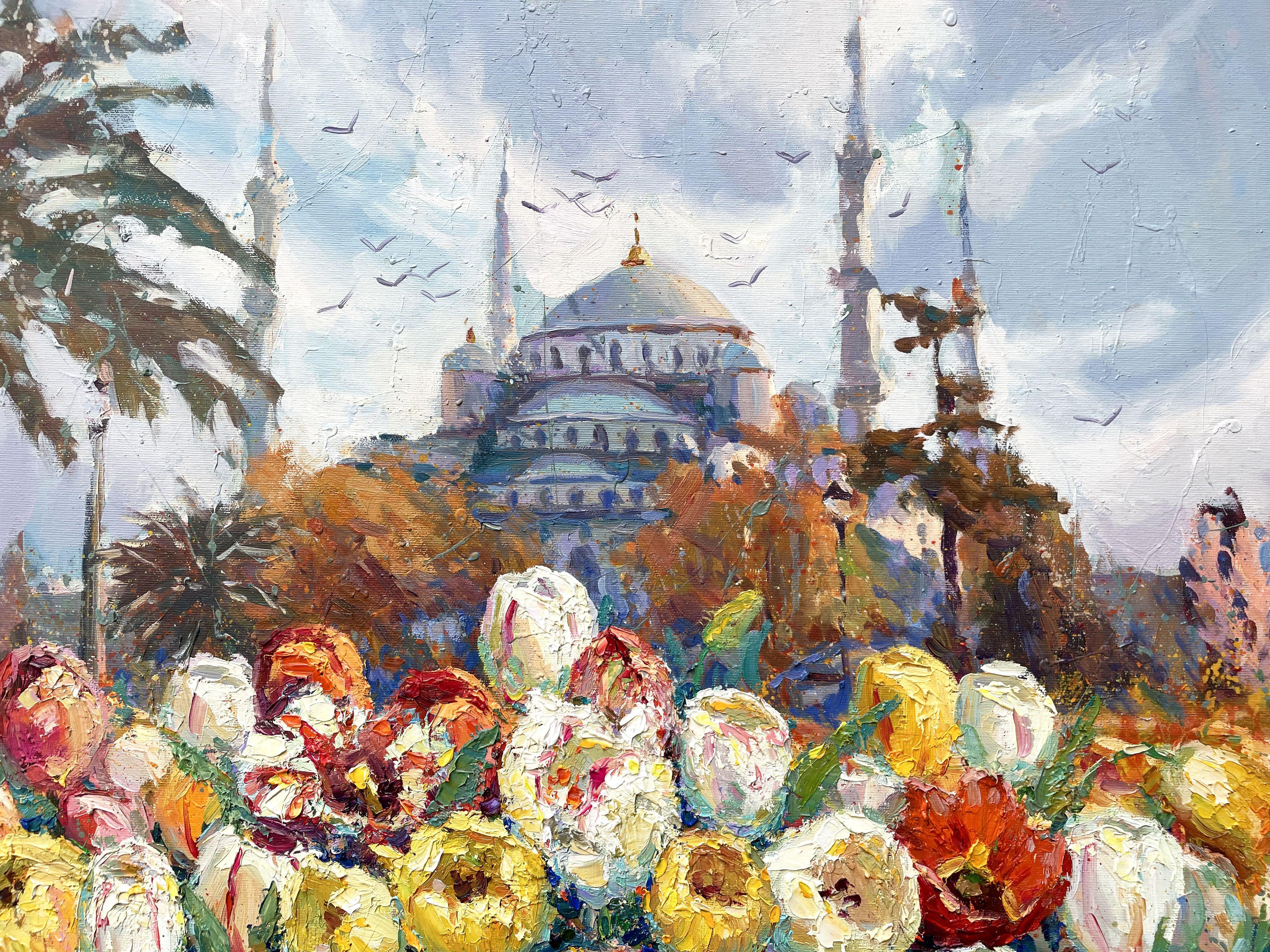 Tulipanes, Pintura, Óleo sobre lienzo en venta 1