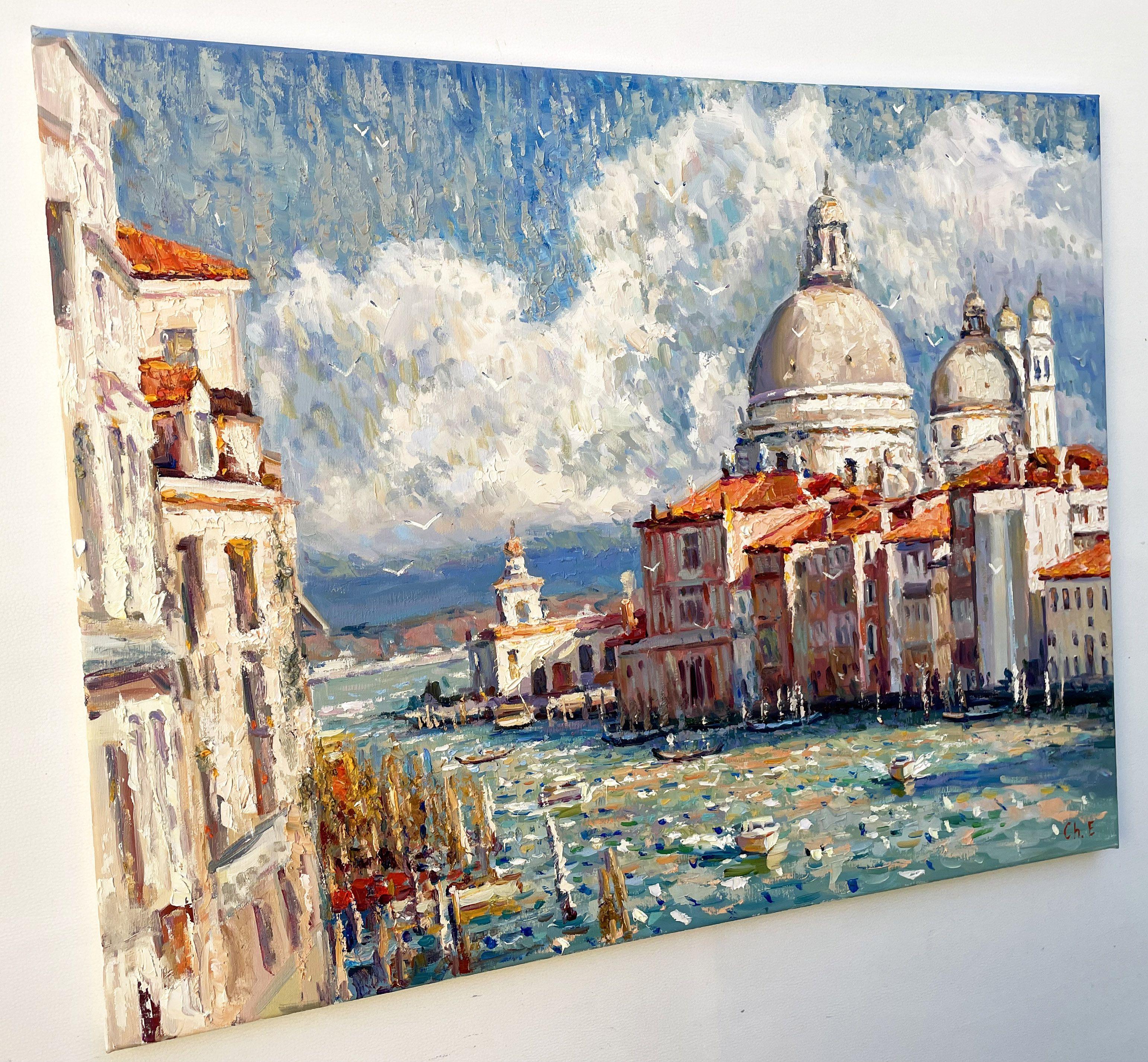 Cathédrale de Venise, peinture, huile sur toile - Impressionnisme Painting par Evgeny Chernyakovsky