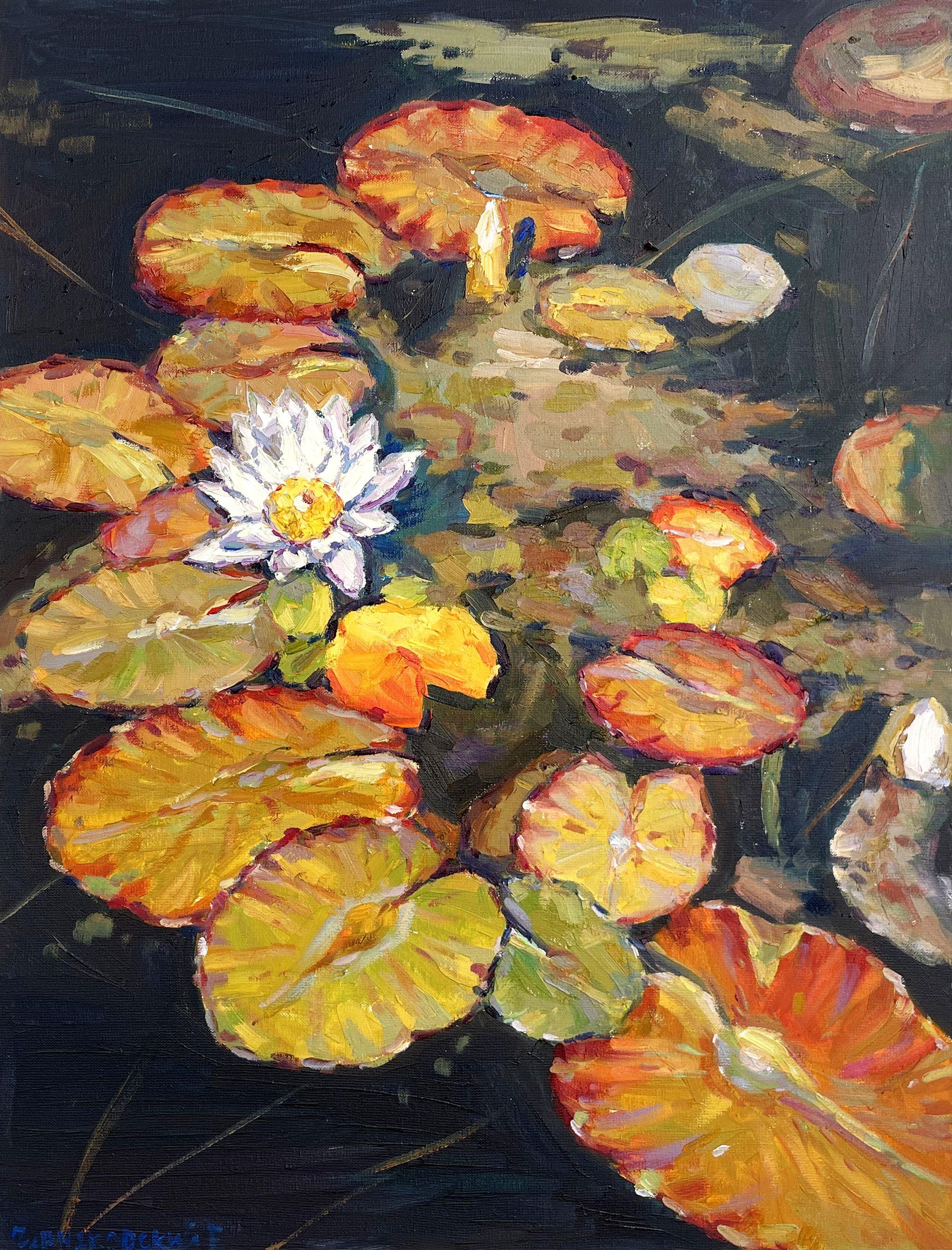 Original Oil painting by Ukrainian artist Evgeny Chernyakovsky    "Water lily"  60.0 X 80.0 CM / 23.6 X 31.4IN  HIGH QUALITY oil on canvas  Signed on the front and back  Dated 2023  Good condition  GUARANTEE OF AUTHENTICITY :: Painting ::
