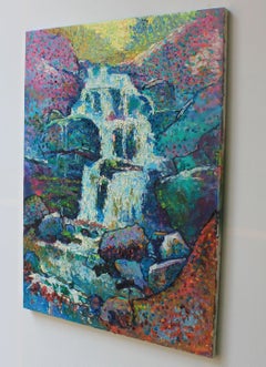 Waterfall, Painting, Oil on Canvas