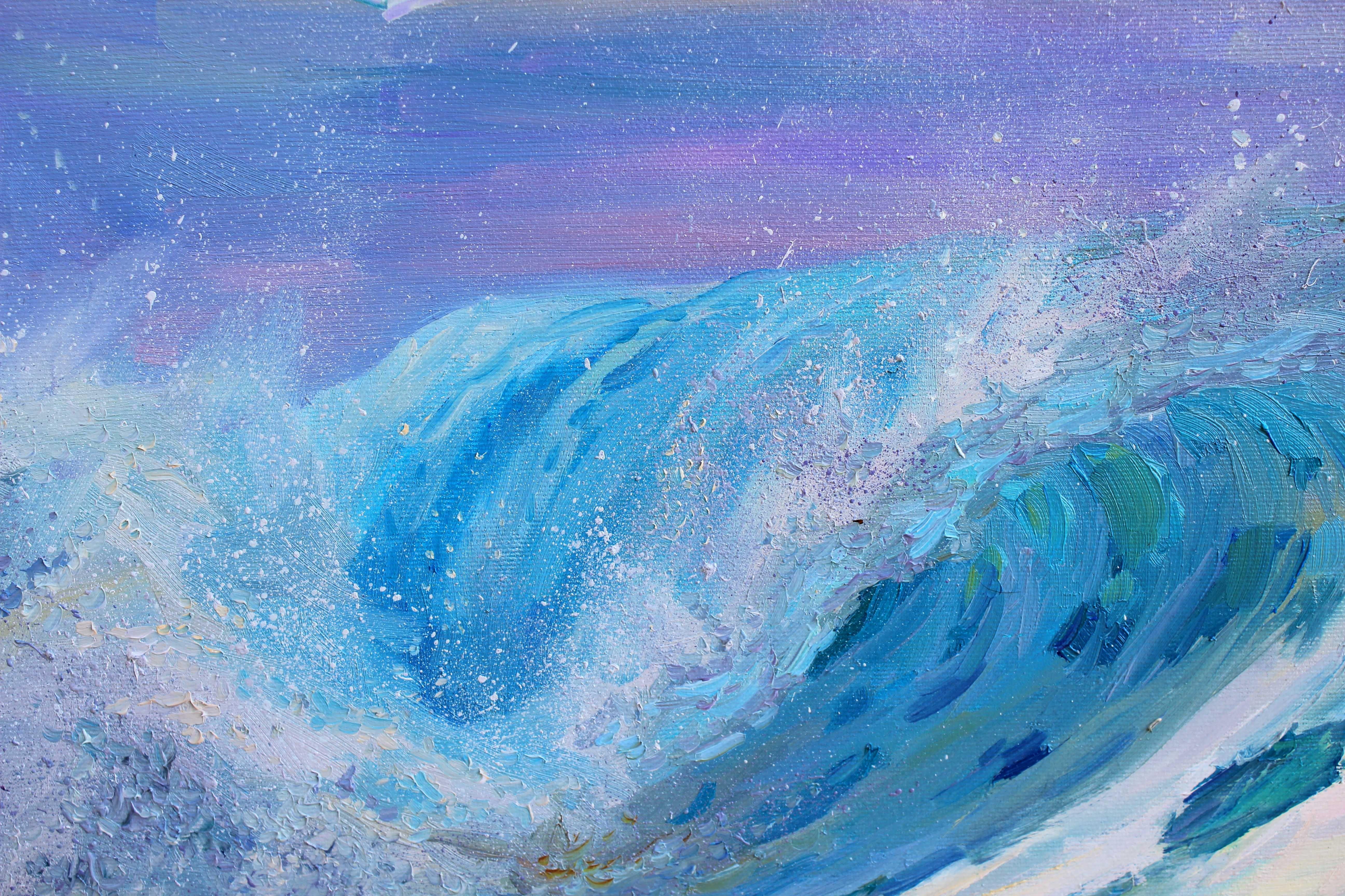 Waves, Painting, Oil on Canvas For Sale 2